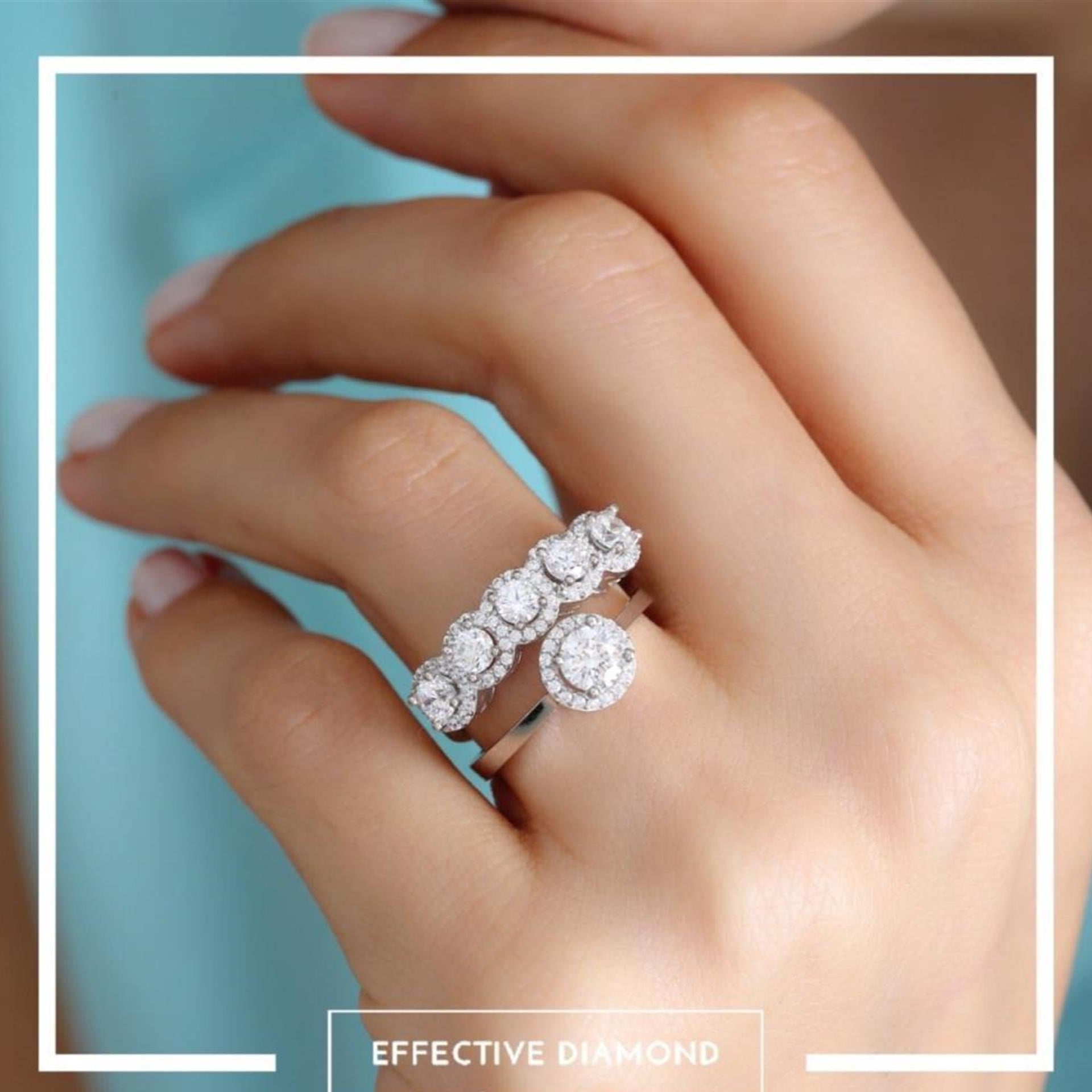 Effective Diamond Magical Sparkle Solitaire Silver Ring