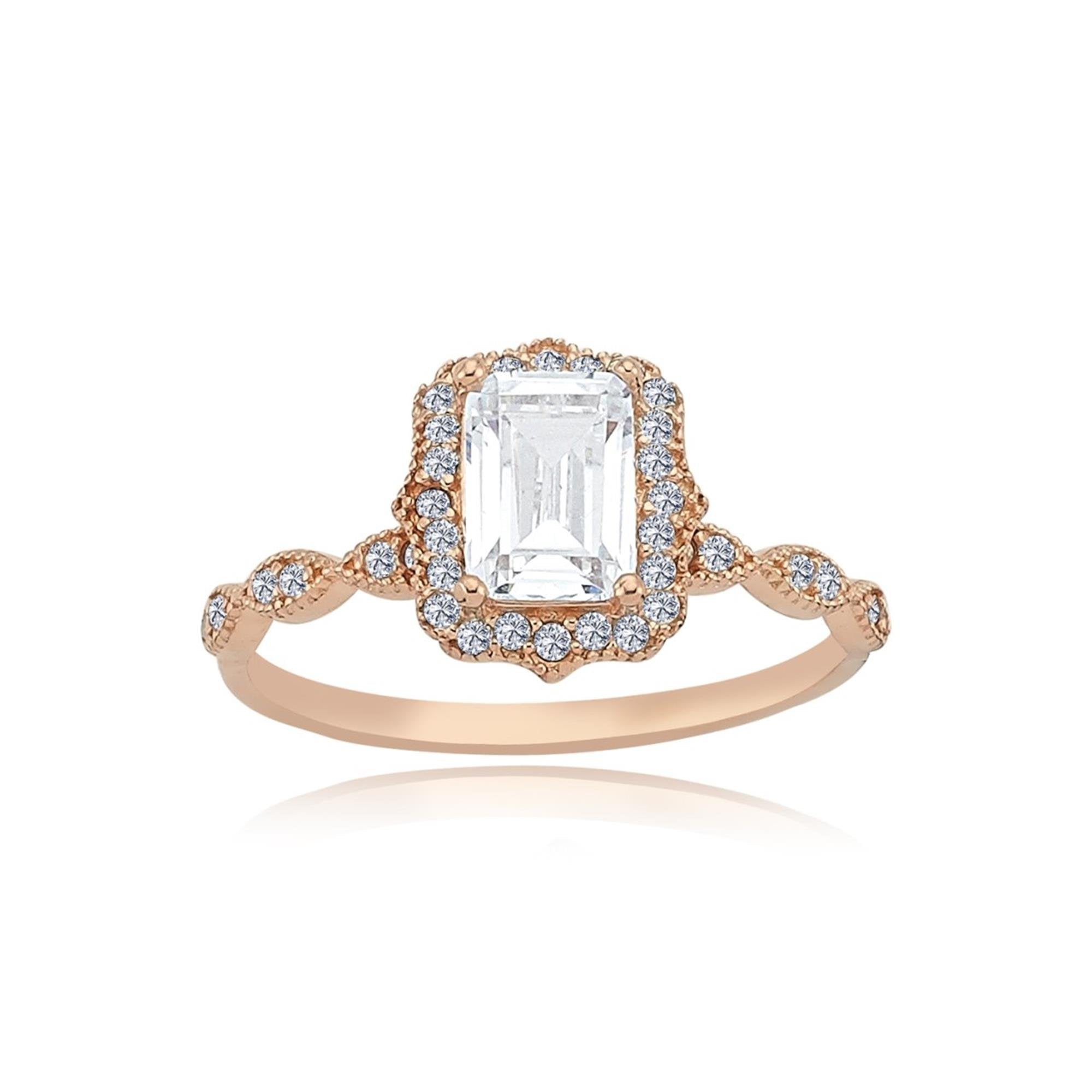 Effective Diamond Elegance Solitaire Silver Ring