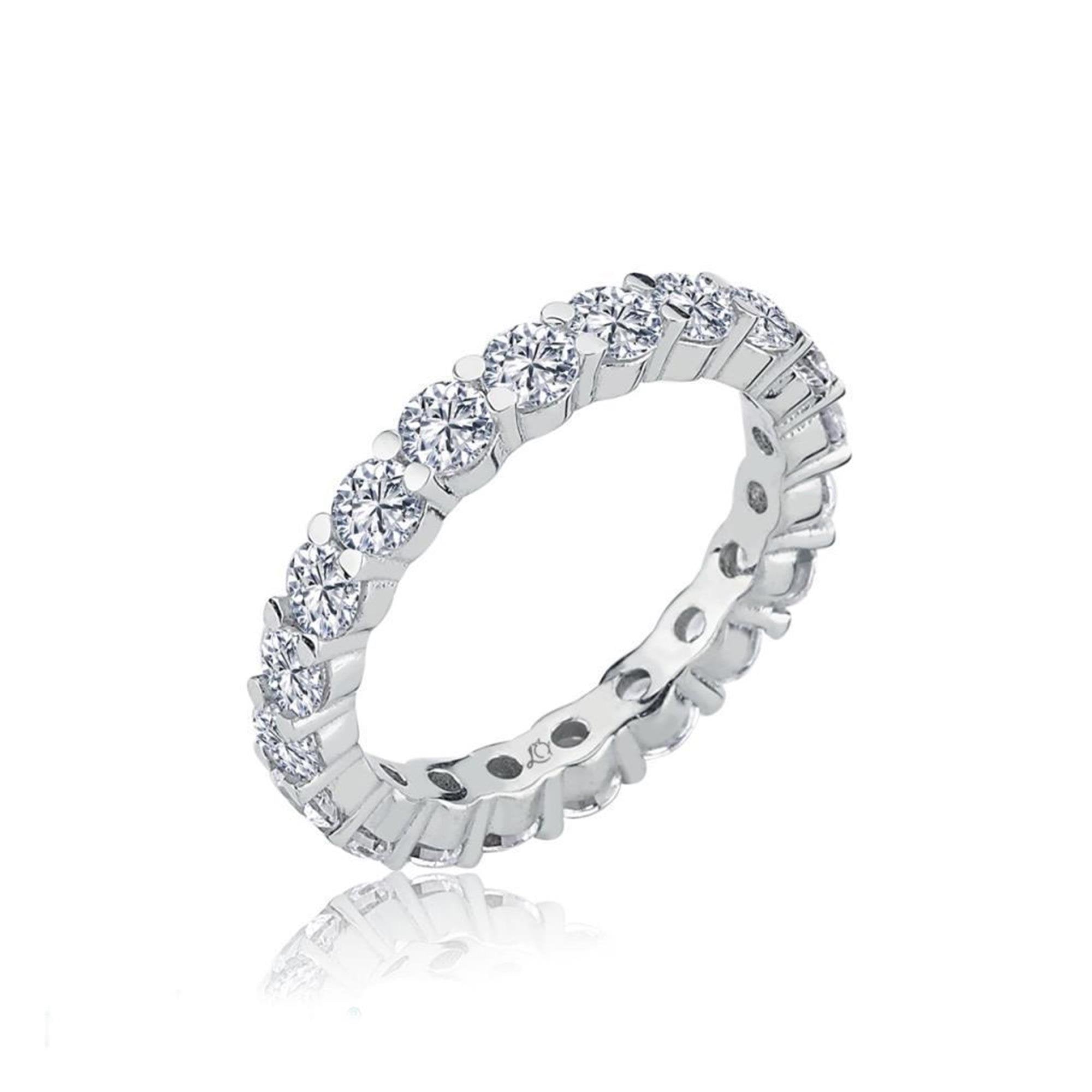 Effective Diamond Eternity Silver Ring