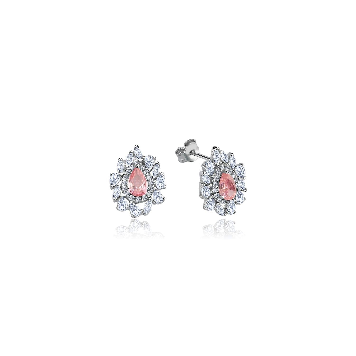 Effective Diamond Istanbul Grandeur Pink Earrings