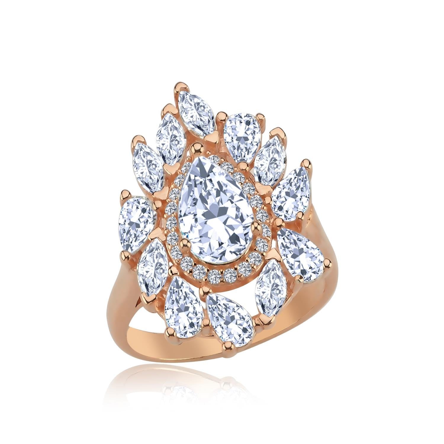 Effective Diamond Istanbul Grandeur Sparkling Rose Gold Ring