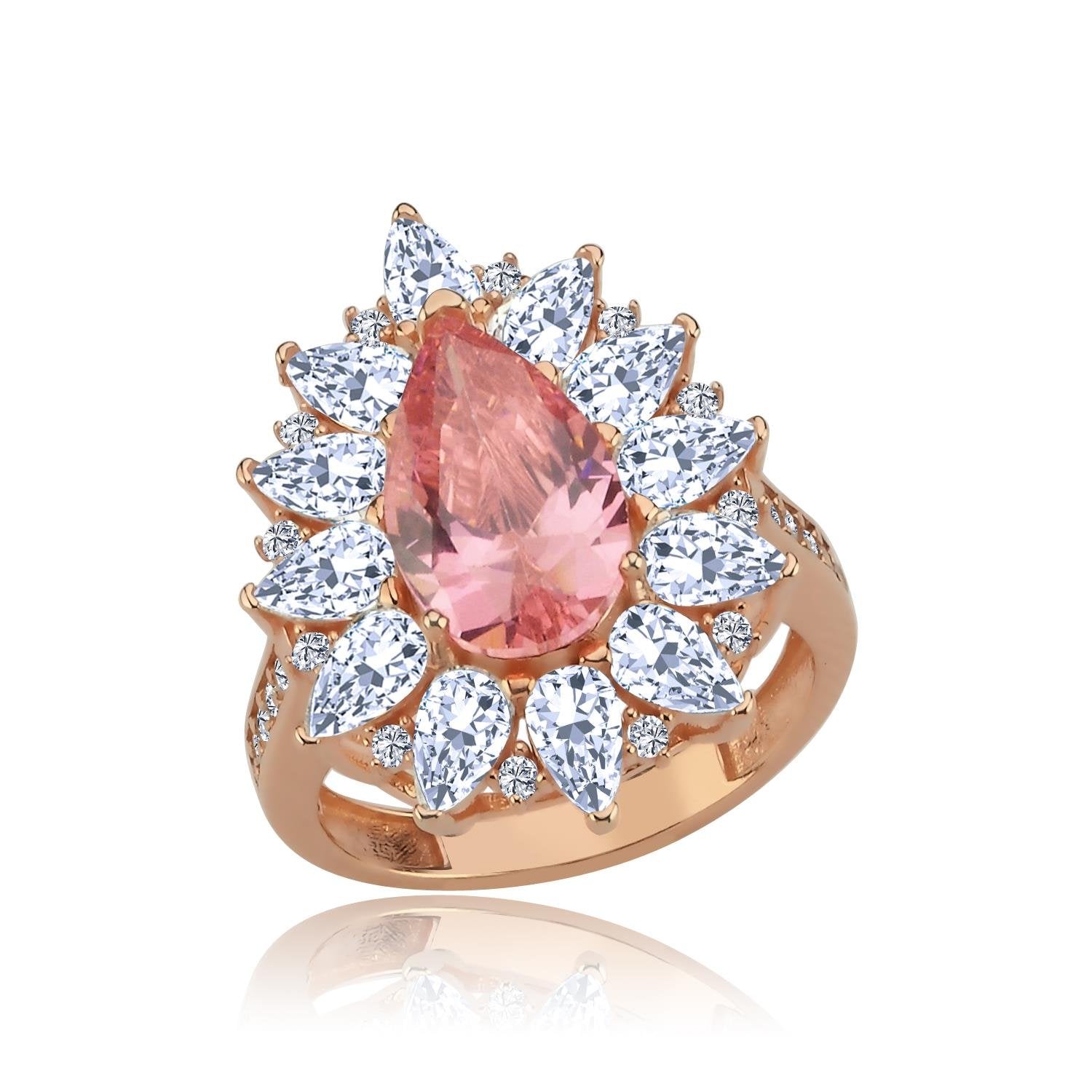 Effective Diamond London Passion Pink Rose Gold Ring