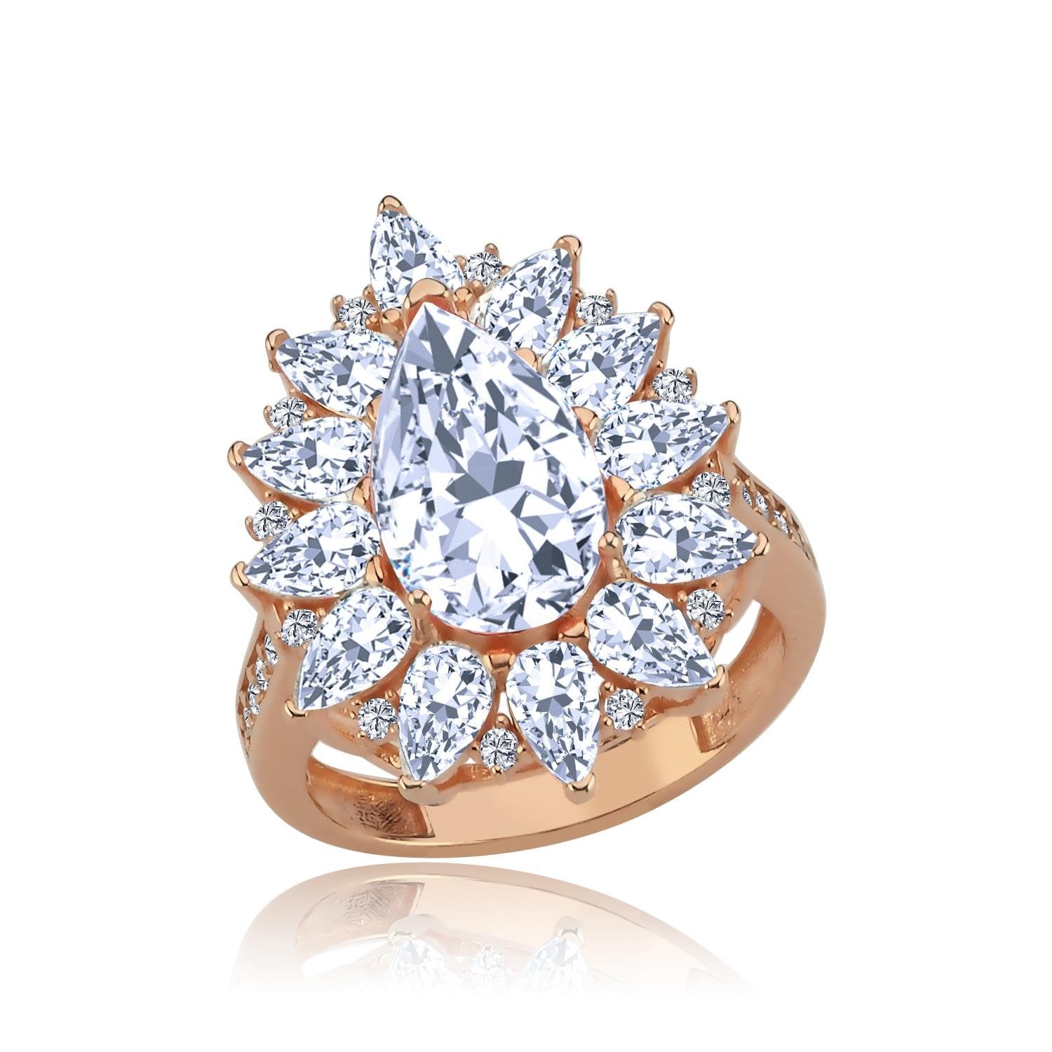 Effective Diamond London Passion Sparkle Rose Gold Ring