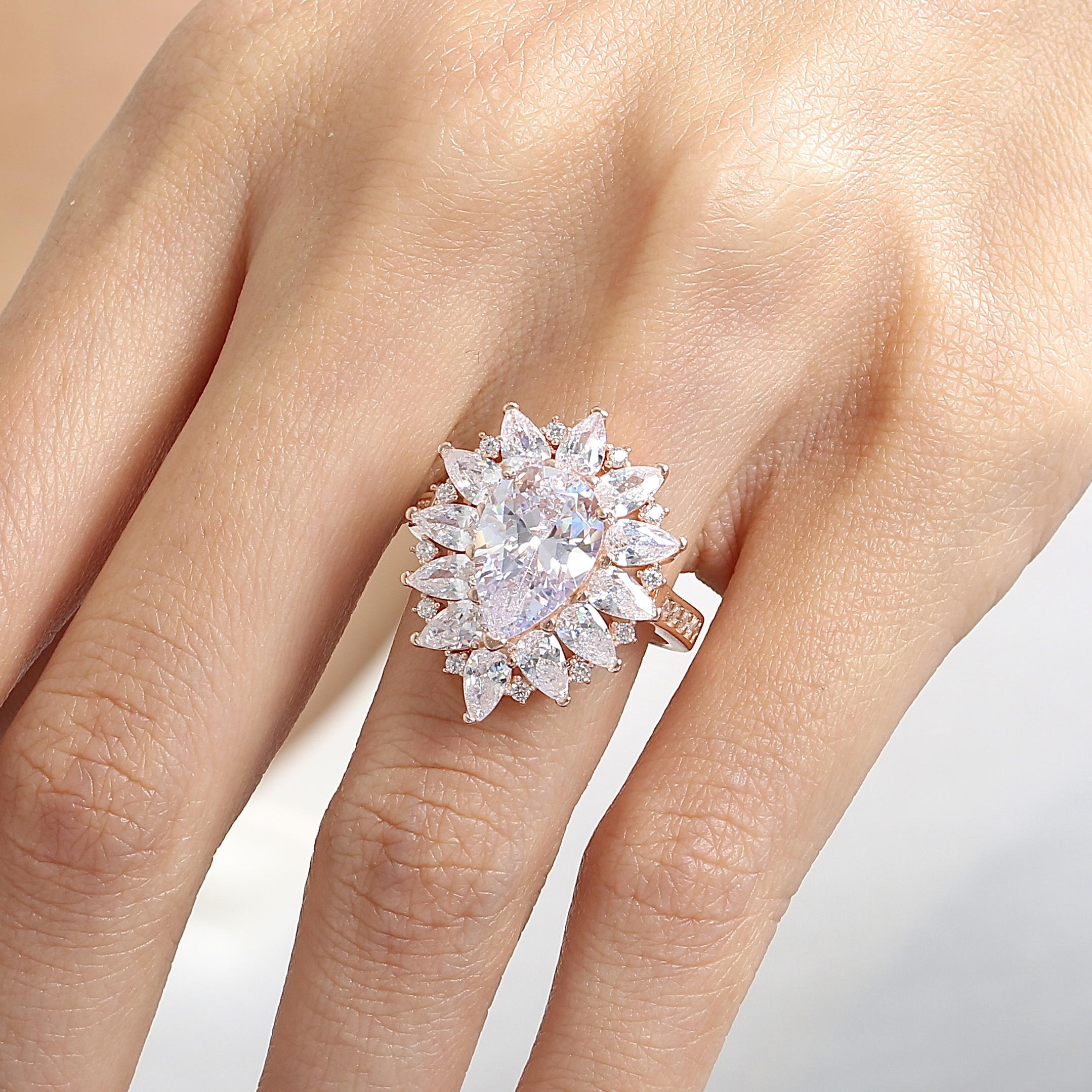 Effective Diamond London Passion Sparkle Rose Gold Ring