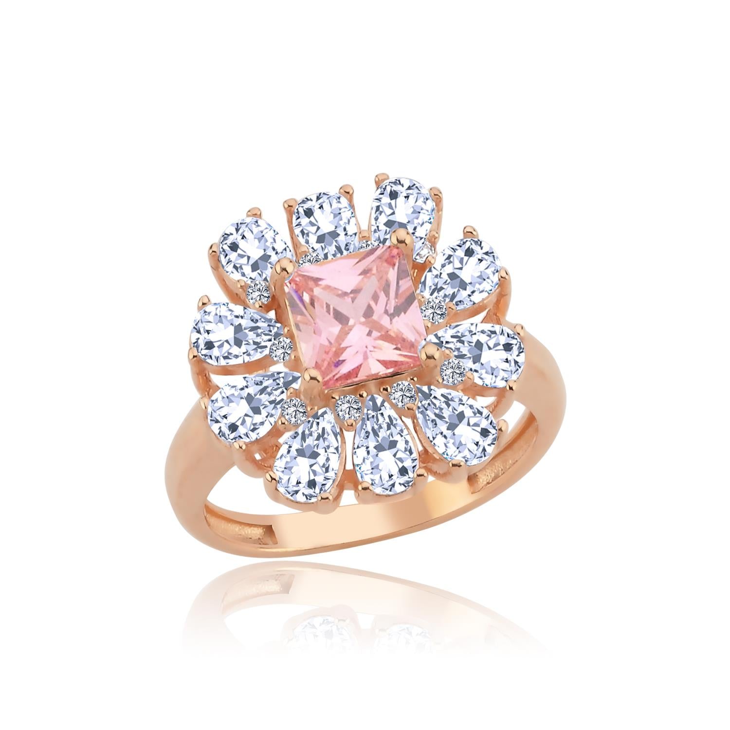 Effective Diamond Milano Dream Pink Stone Rose Gold Ring