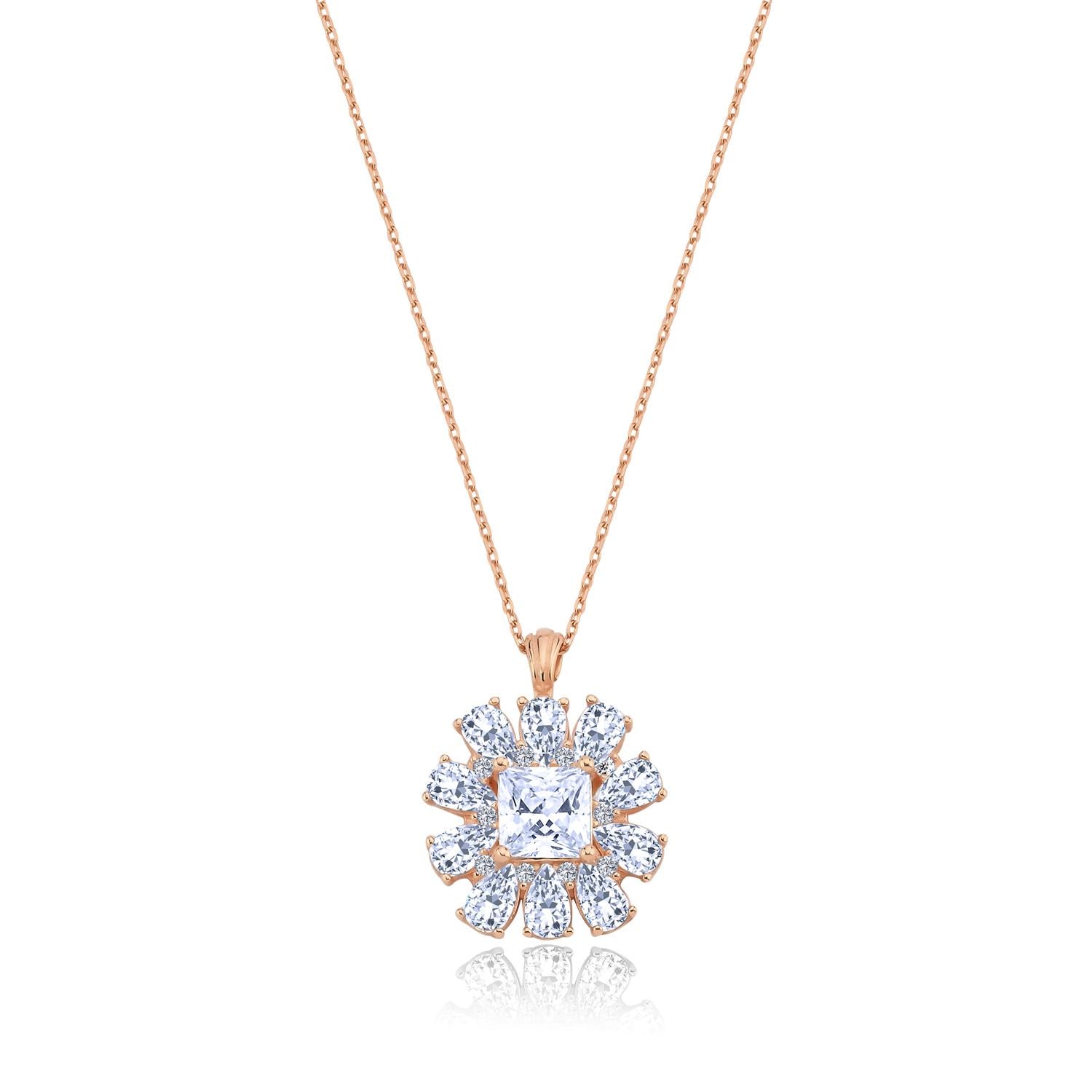 Effective Diamond Milano Dream Sparkling Rose Gold Necklace
