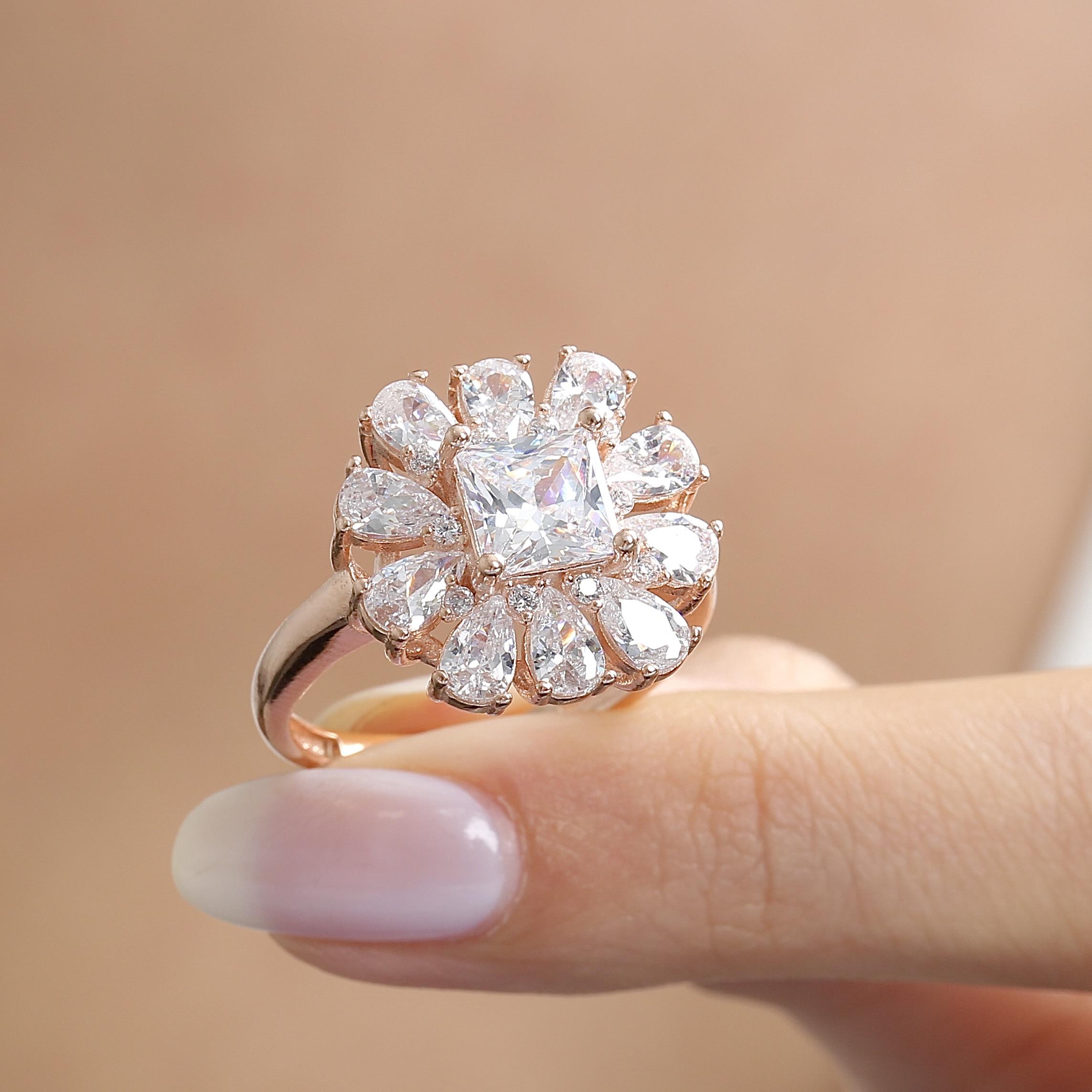 Effective Diamond Milano Dream Sparkling Rose Gold Ring