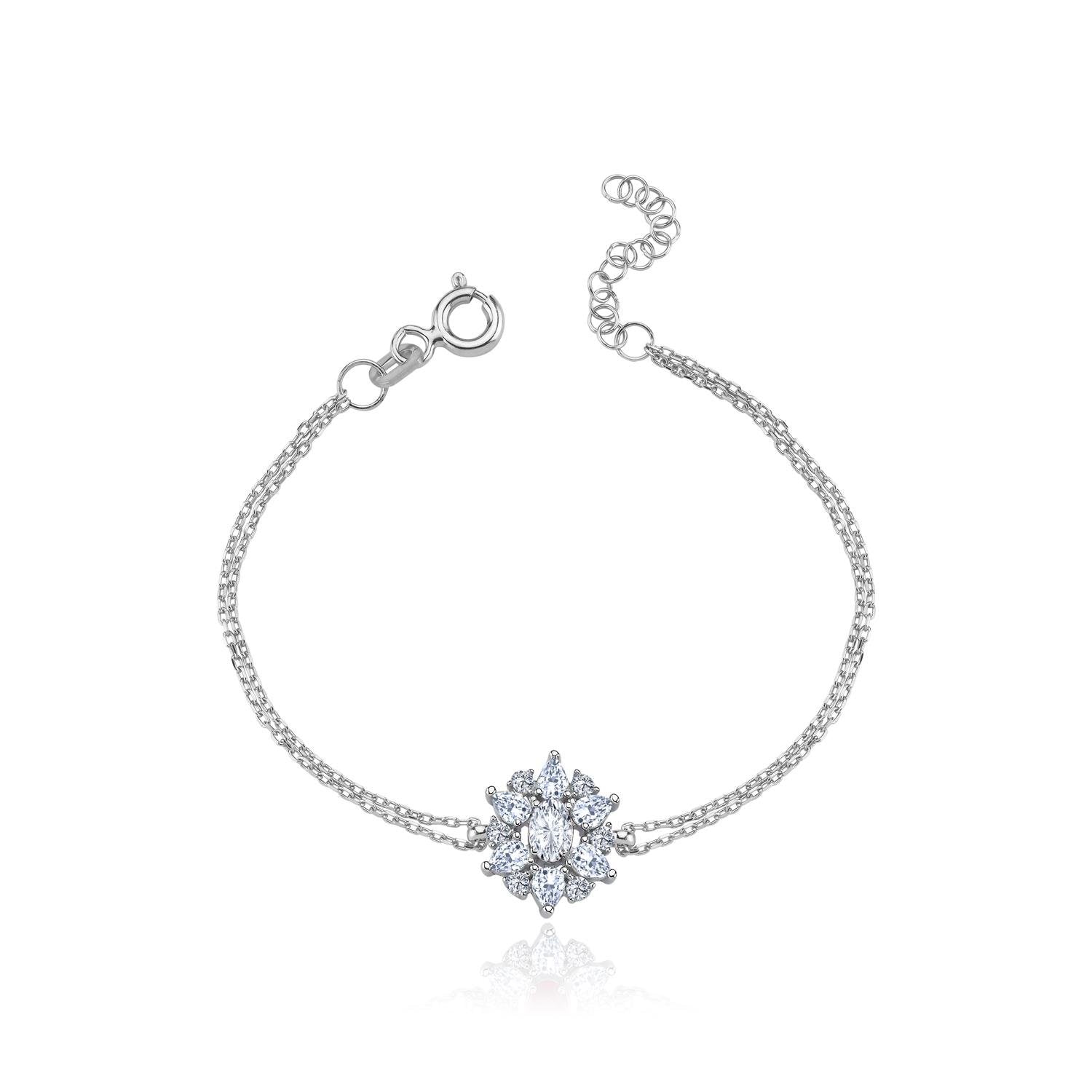 Effective Diamond Paris Sparkle Silver Bracelet
