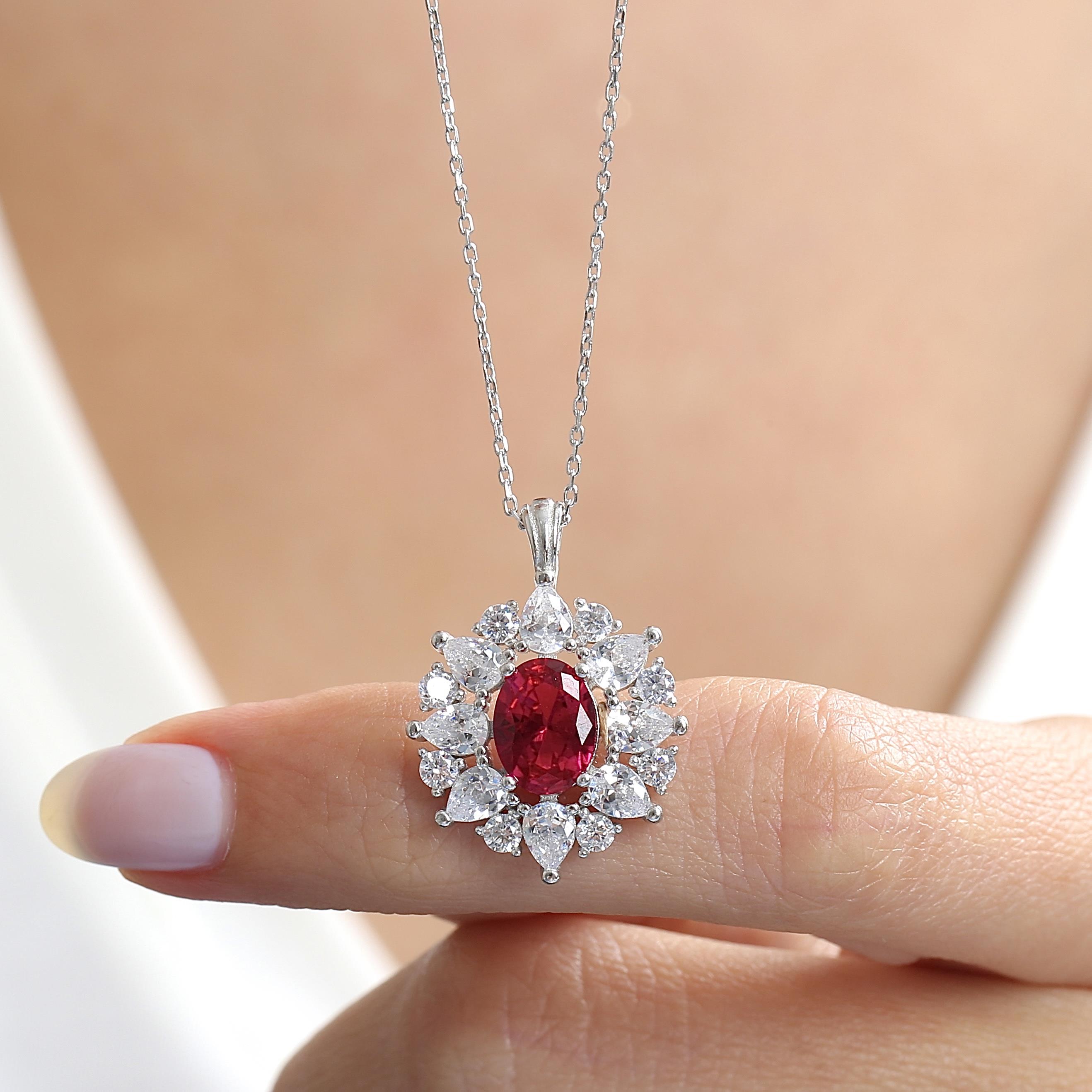 Effective Diamond Paris Sparkle Ruby Necklace