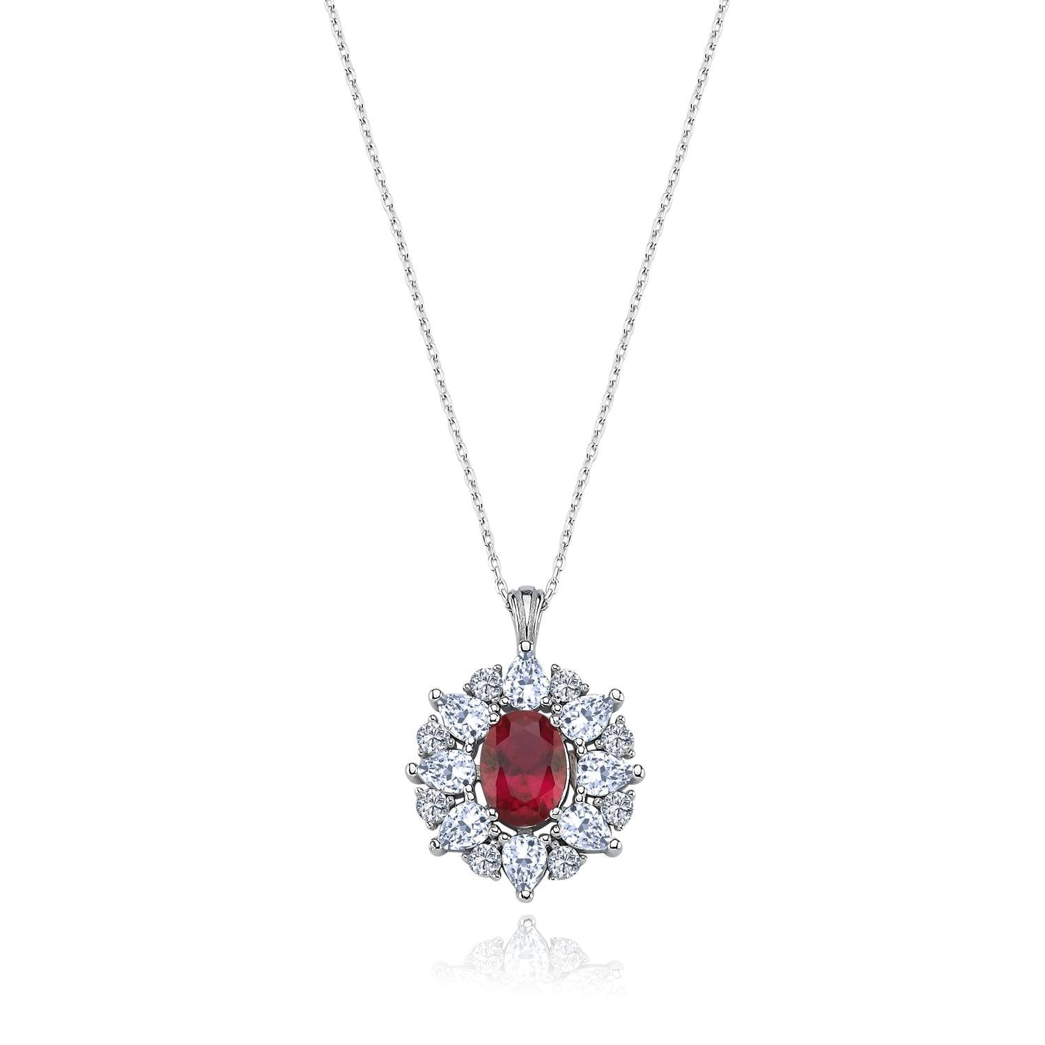 Effective Diamond Paris Sparkle Ruby Necklace