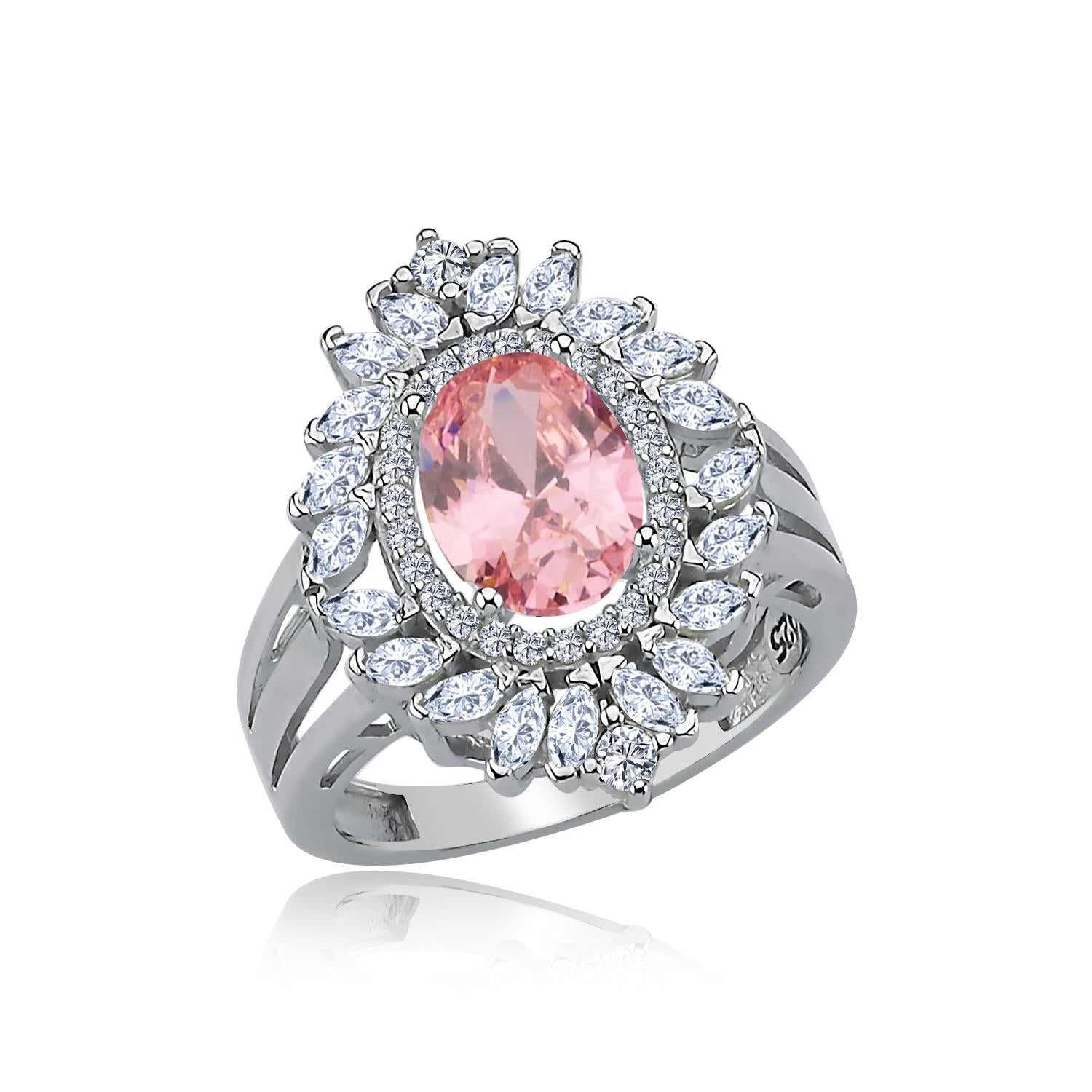 Effective Diamond Venice Dance Pink Ring