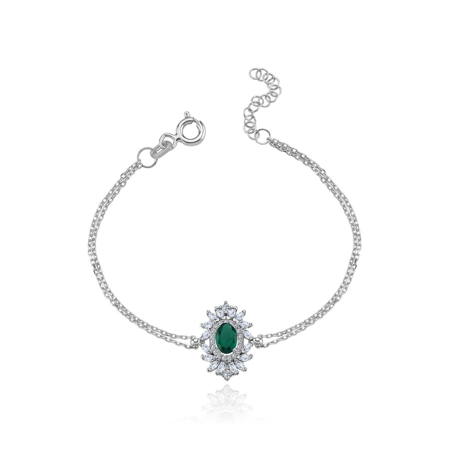 Effective Diamond Venice Dance Emerald Bracelet