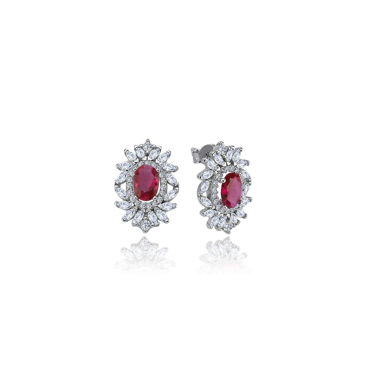 Effective Diamond Venice Dance Ruby Earrings