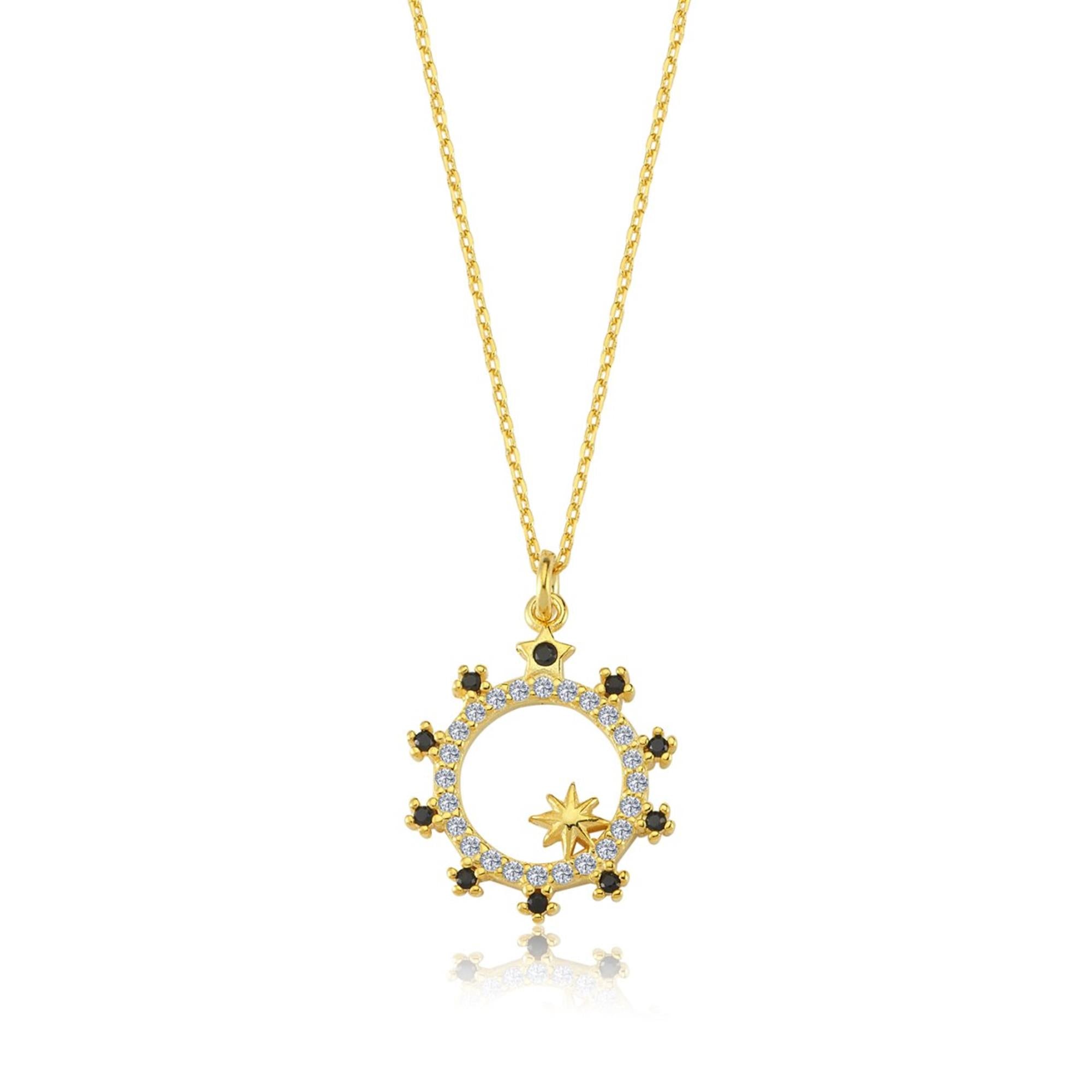 Galaxy Sun Gold Plated Necklace