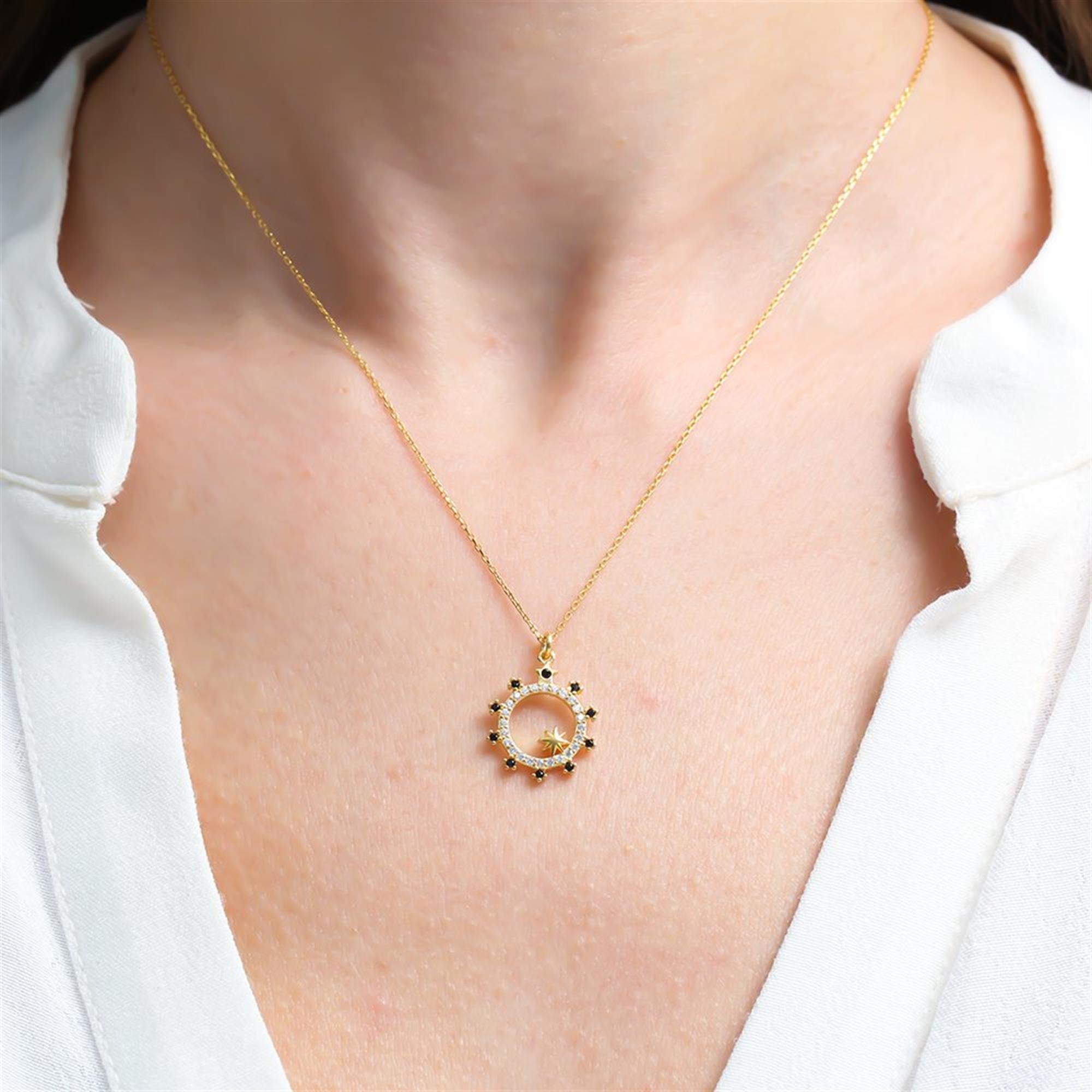 Galaxy Sun Gold Plated Necklace