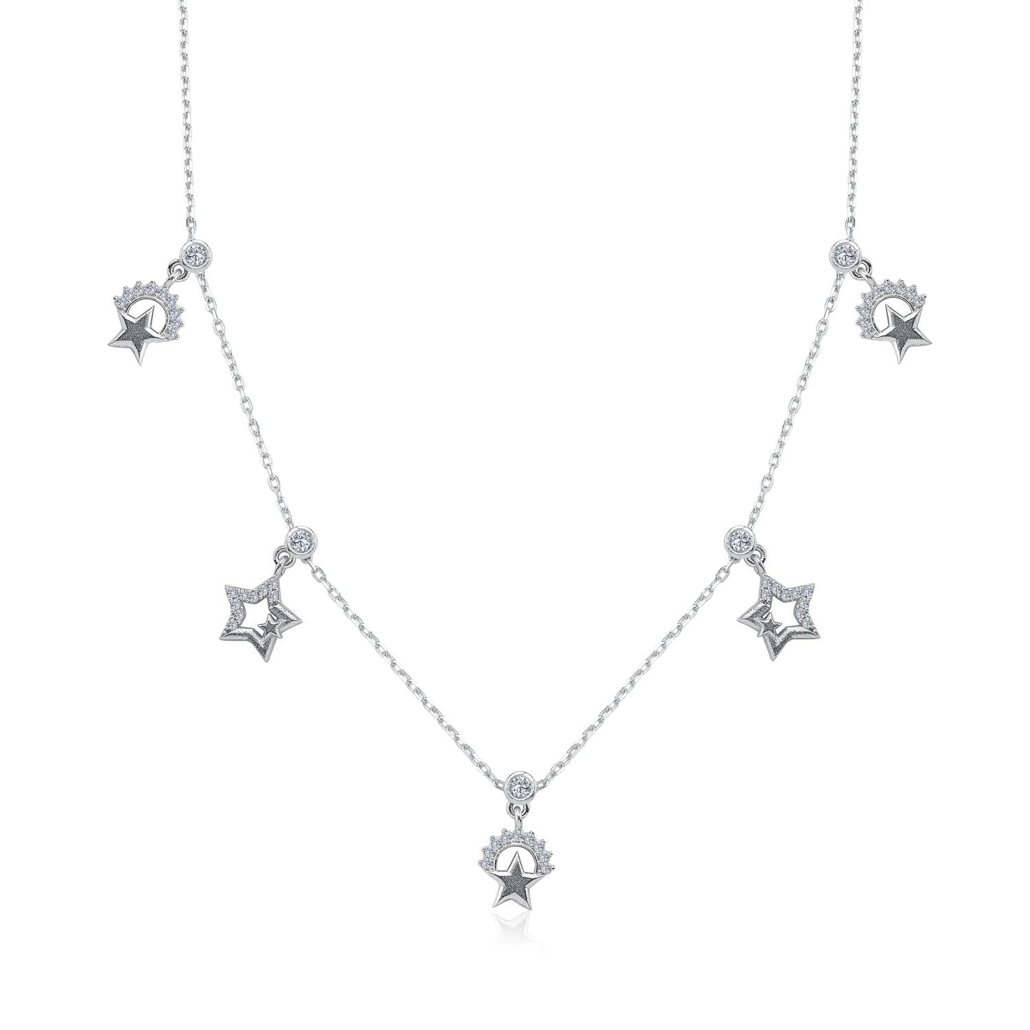 Sky Festival Silver Luck Choker Necklace