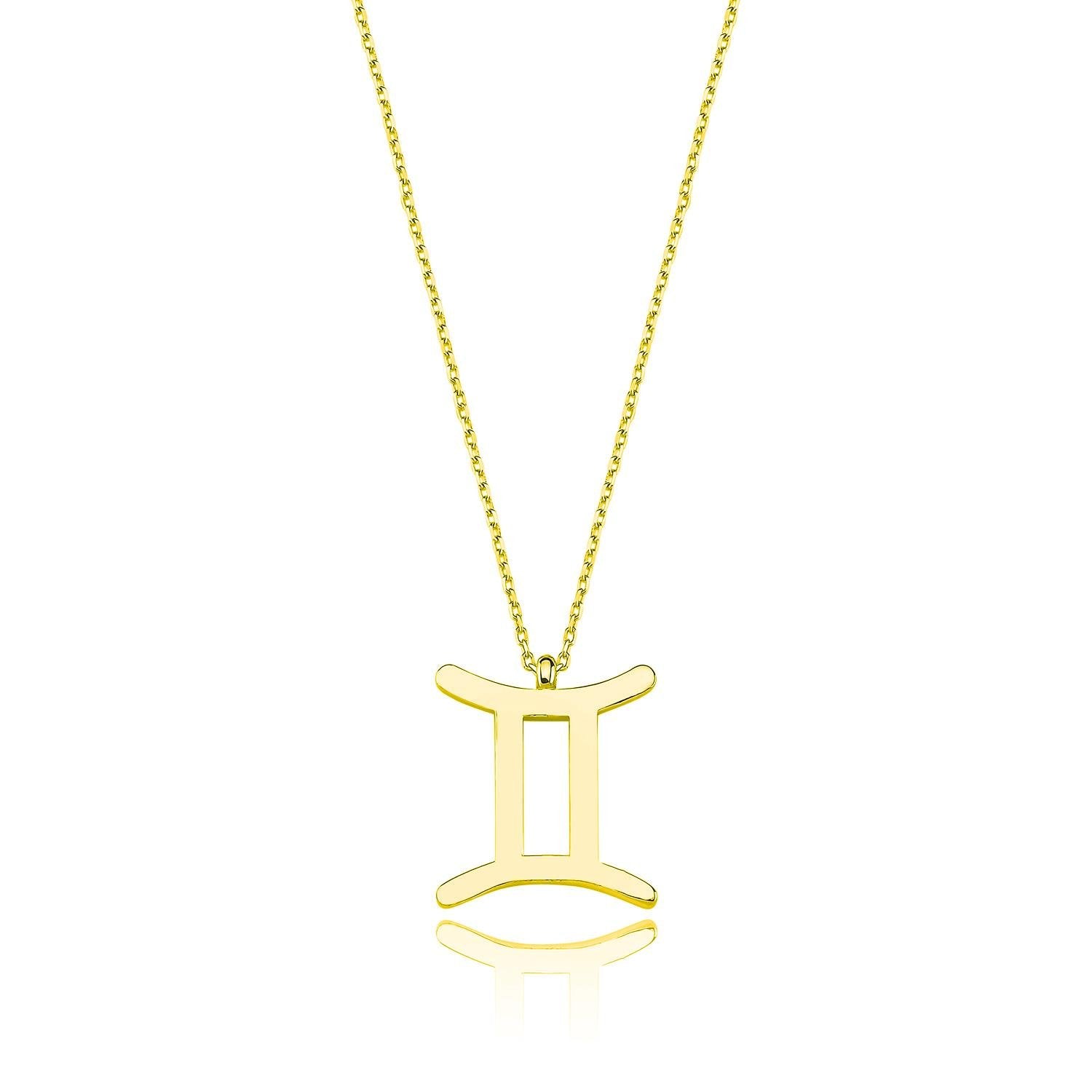 Gemini Zodiac Silver Necklace Gold/Rose Gold
