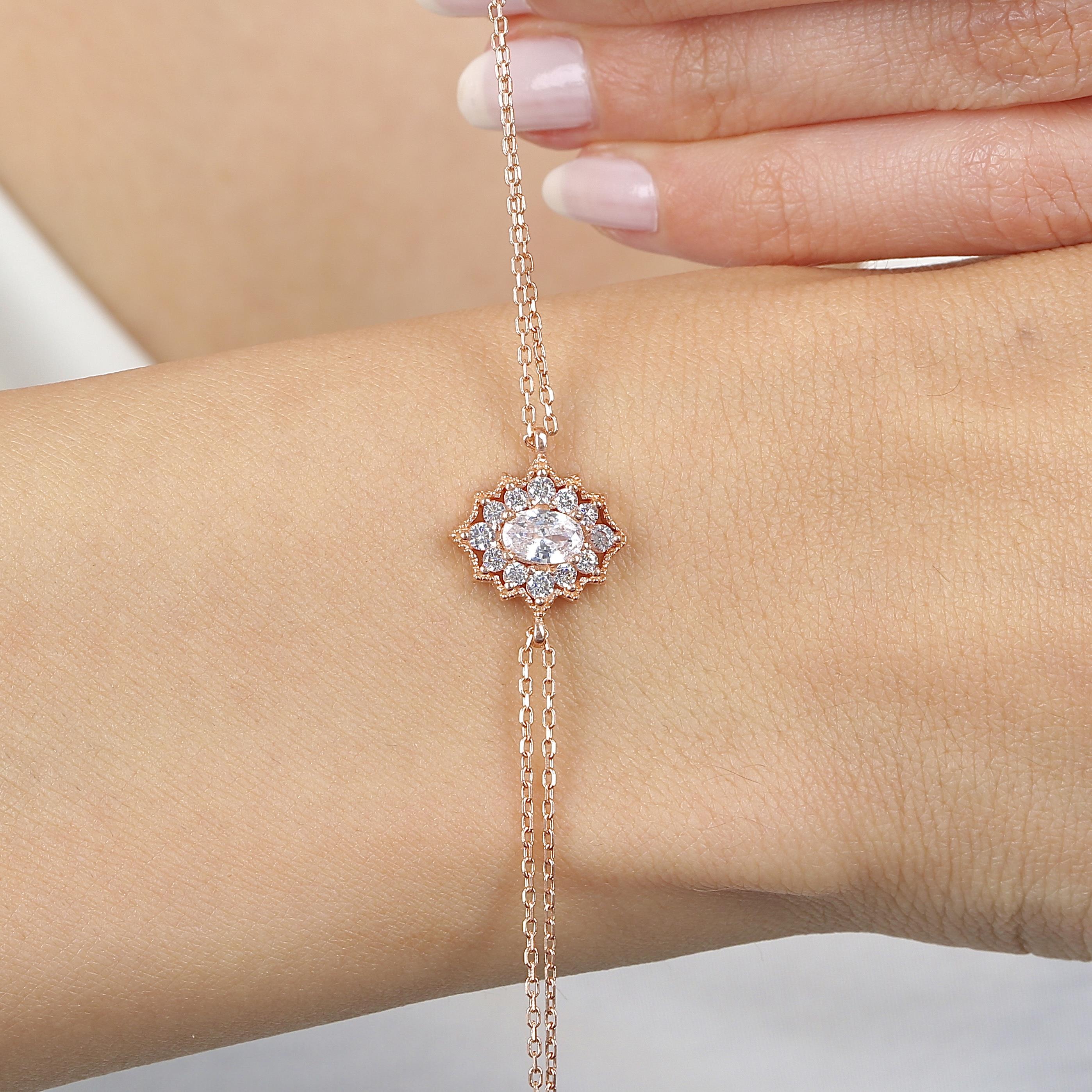 Sparkling Bohemian Beauty Vintage Rose Gold Bracelet