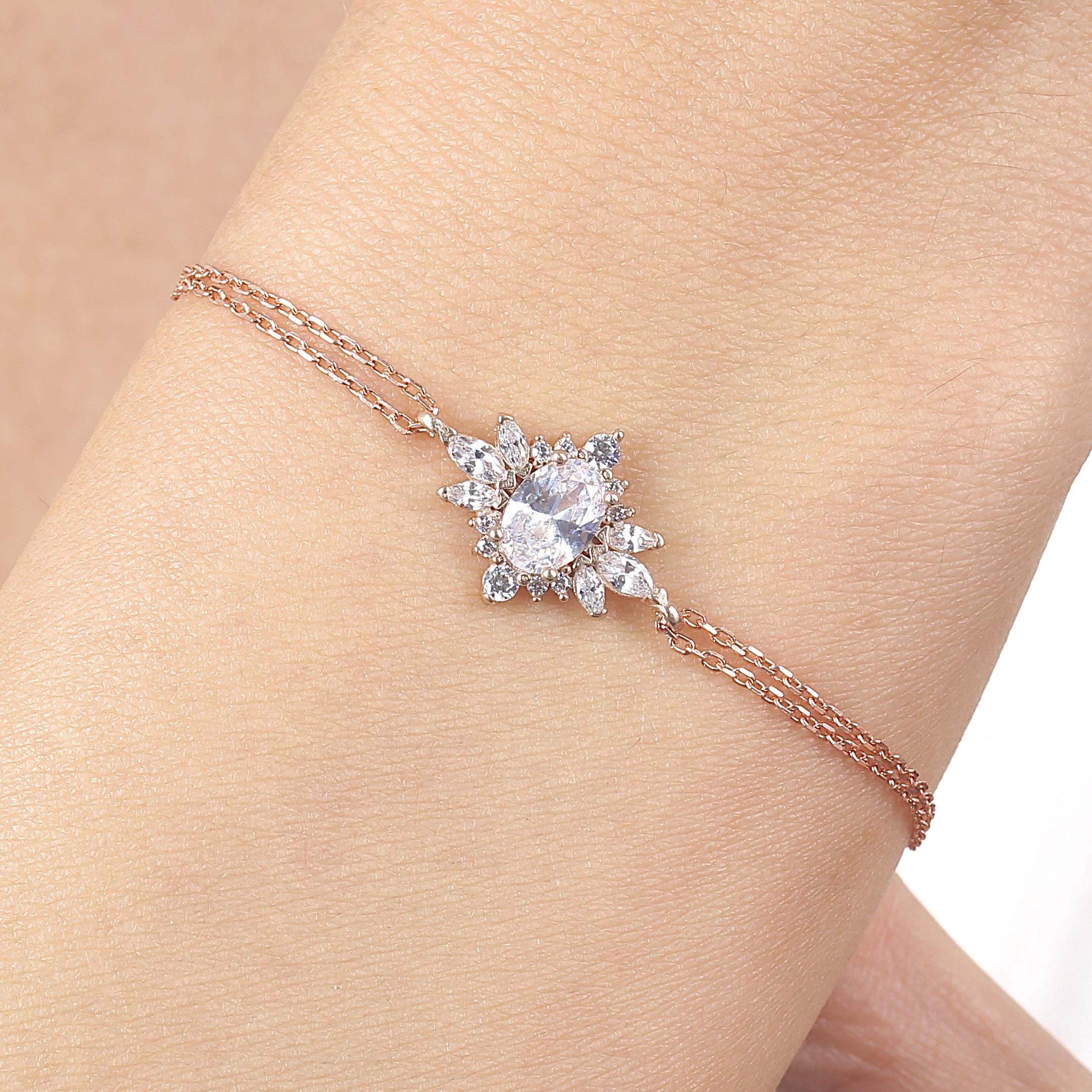 Sparkling Princess Star Vintage Silver Bracelet