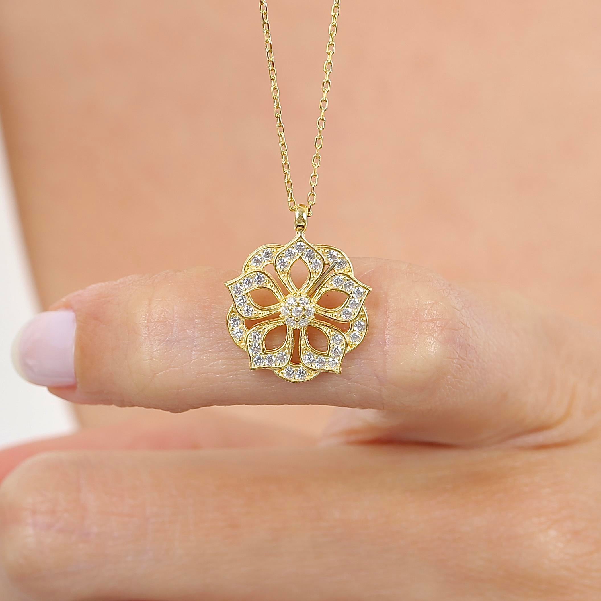 Sparkling Palace Star Gold Plated Necklace
