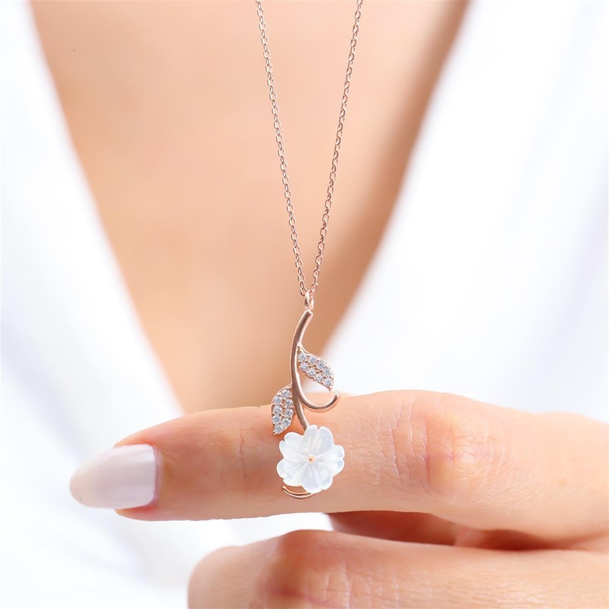 Italian Design Spring Branch Rose Gold Jewelry Set