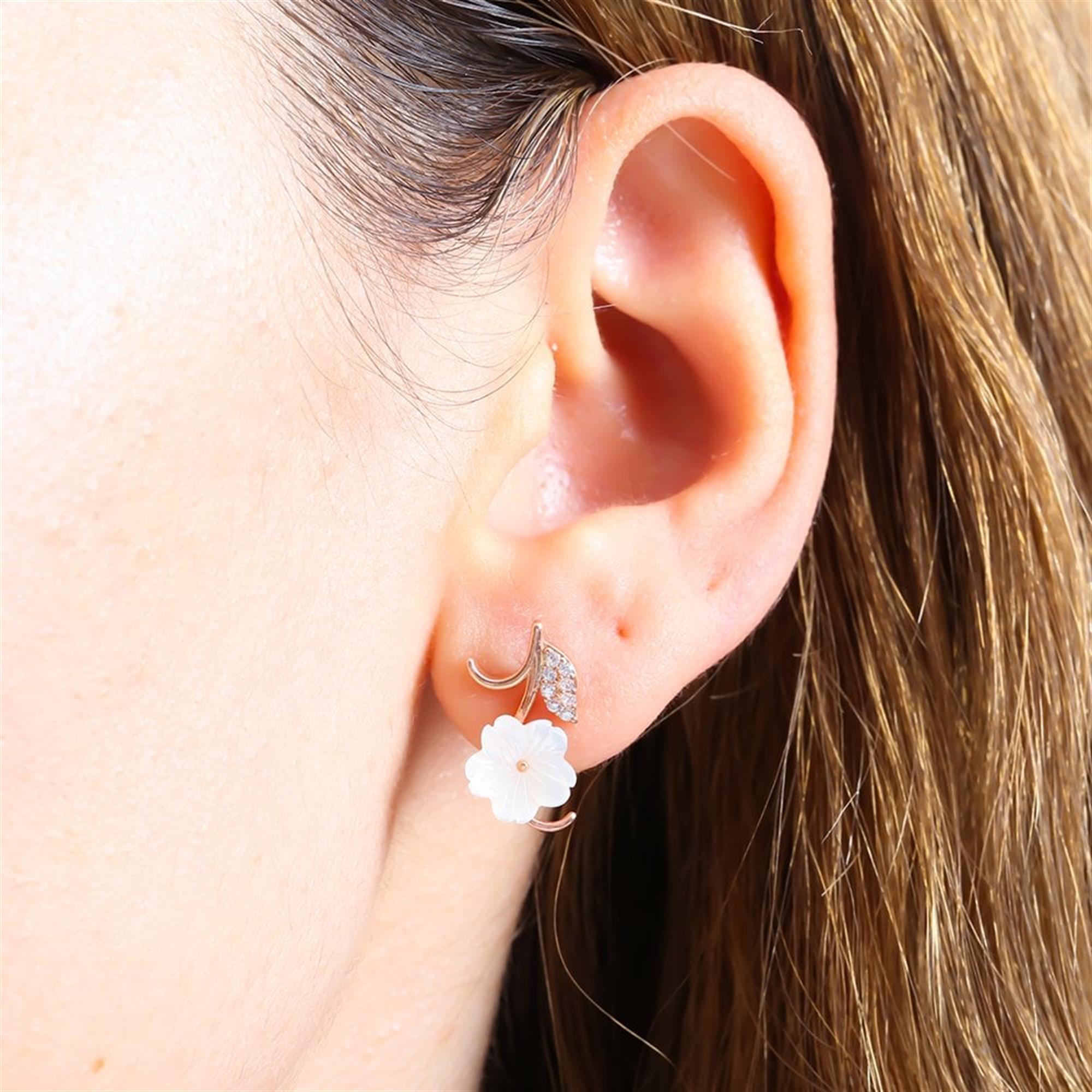 Italian Design Spring Branch Rose Gold Jewelry Set