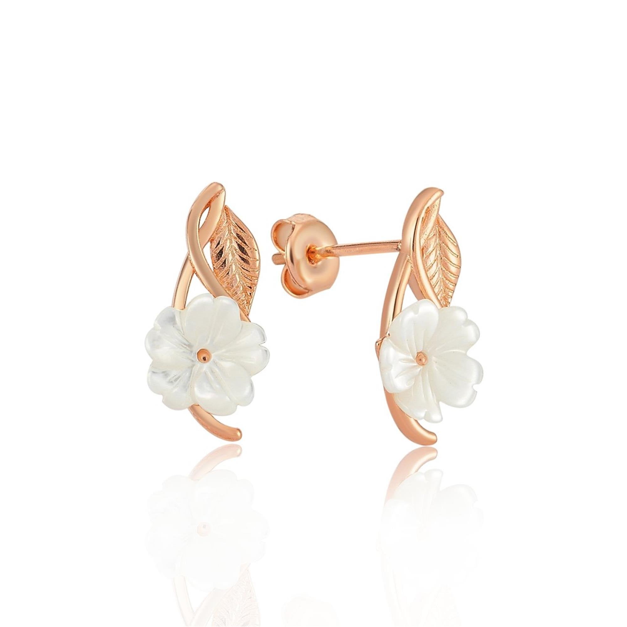 Italian Design Spring Love Rose Gold Earrings