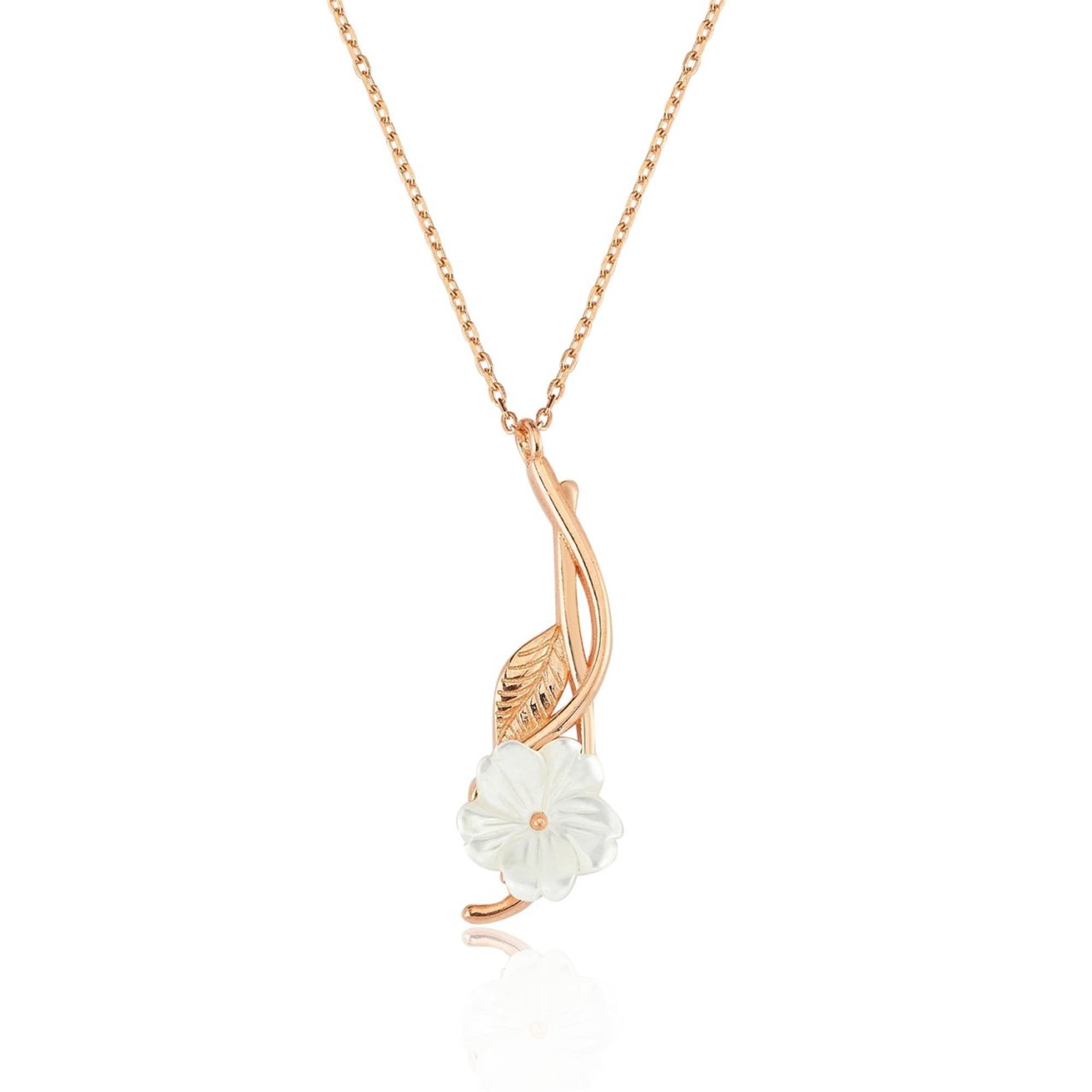 Italian Design Spring Love Rose Gold Necklace