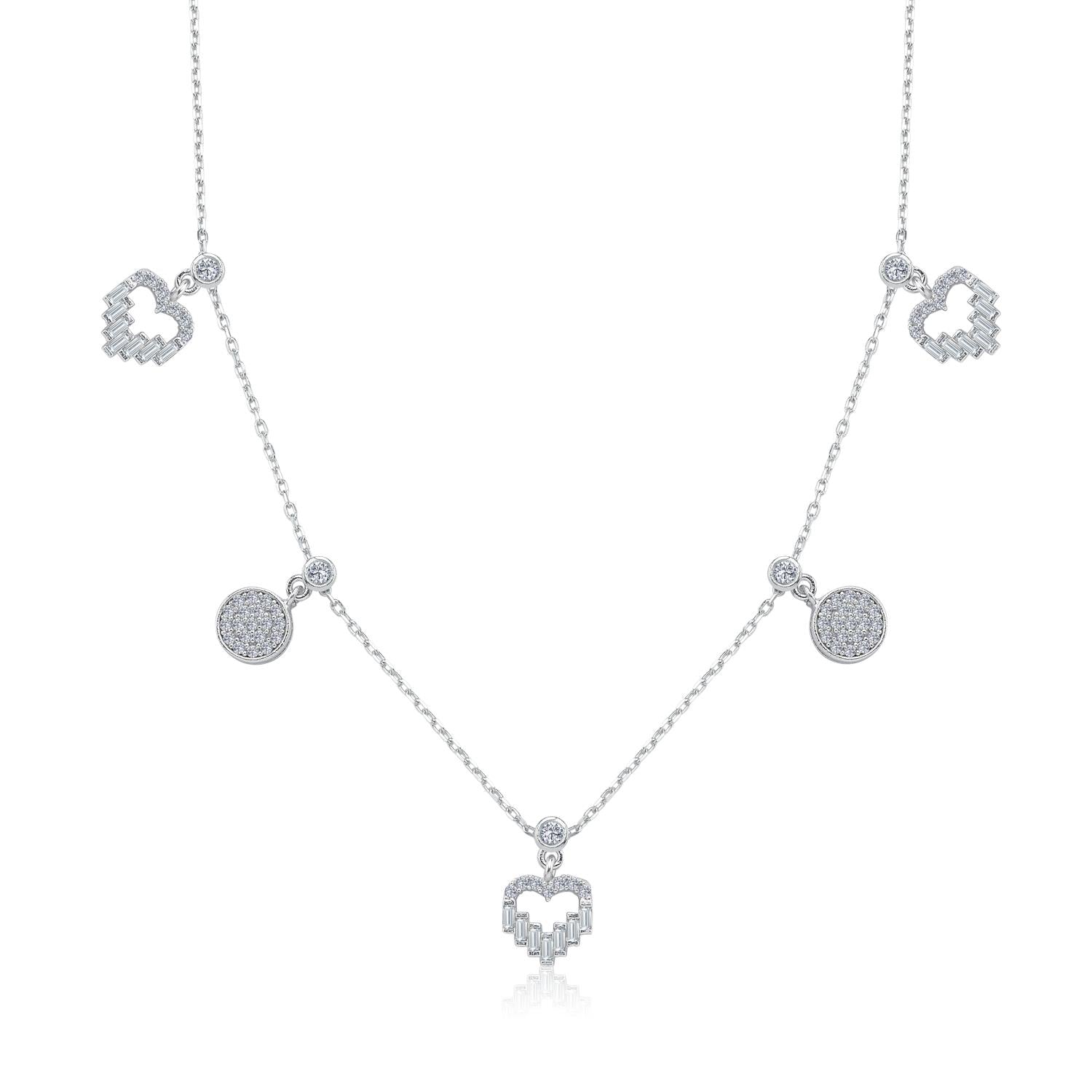 Heart Rhythm Silver Luck Choker Necklace