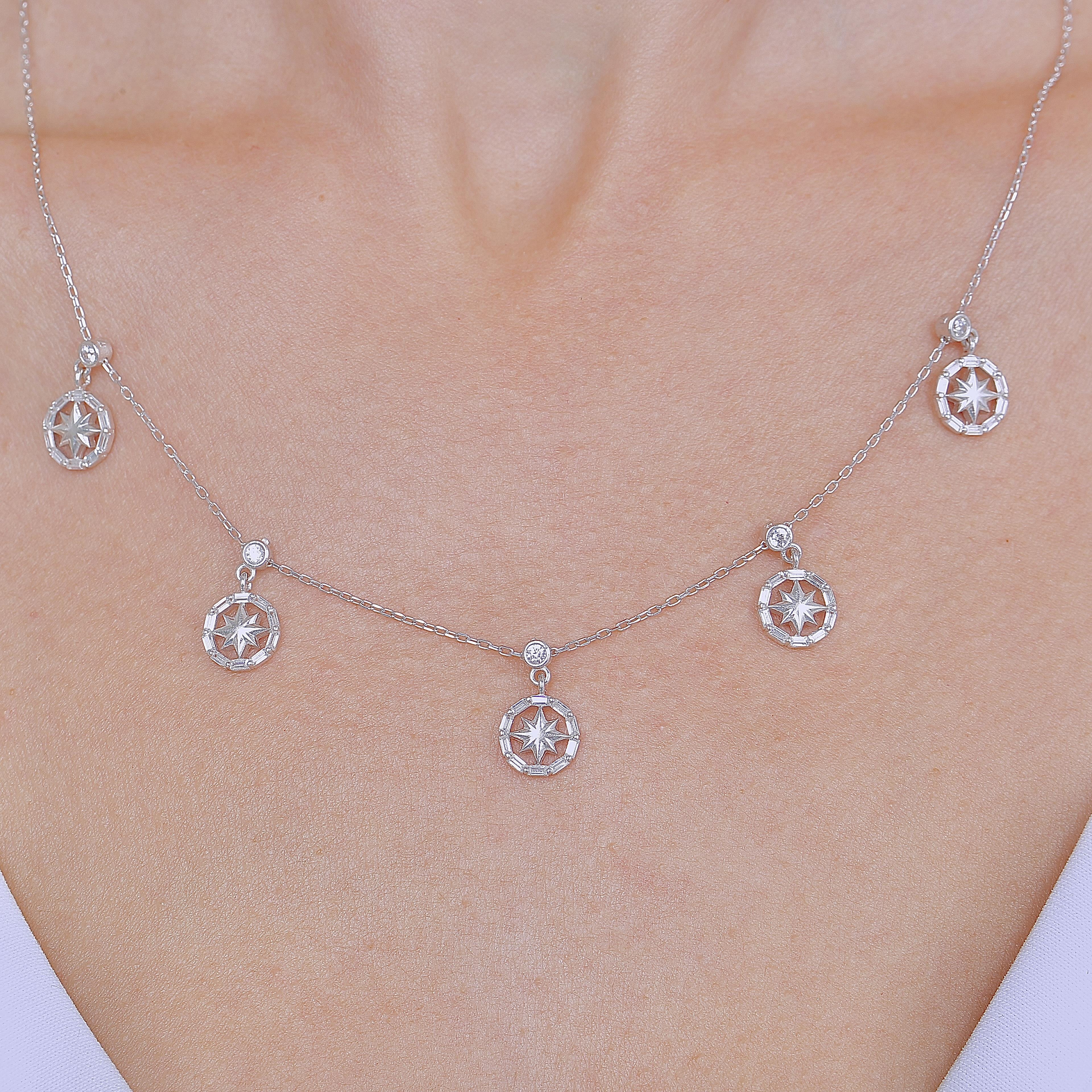 Polar Stars Choker Silver Lucky Necklace