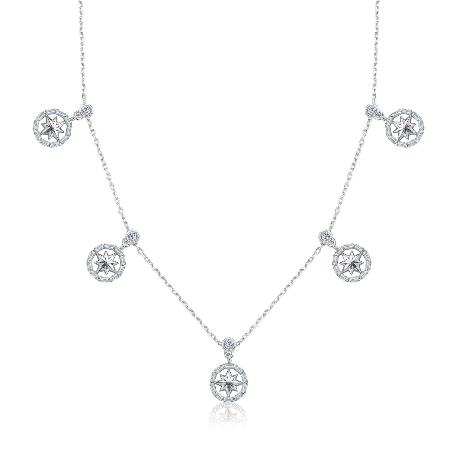 Polar Stars Choker Silver Lucky Necklace