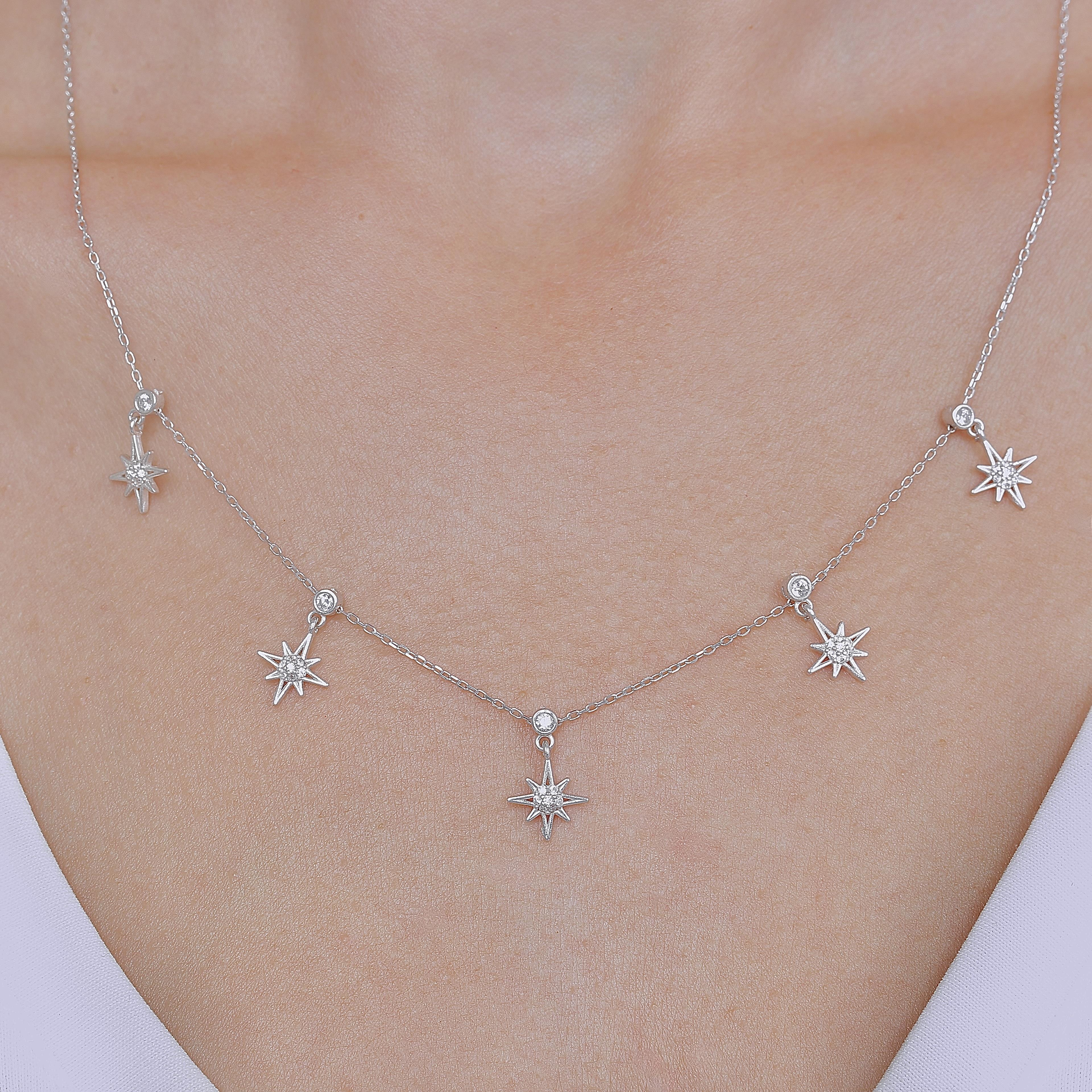 North Dance Lucky Silver Choker Necklace