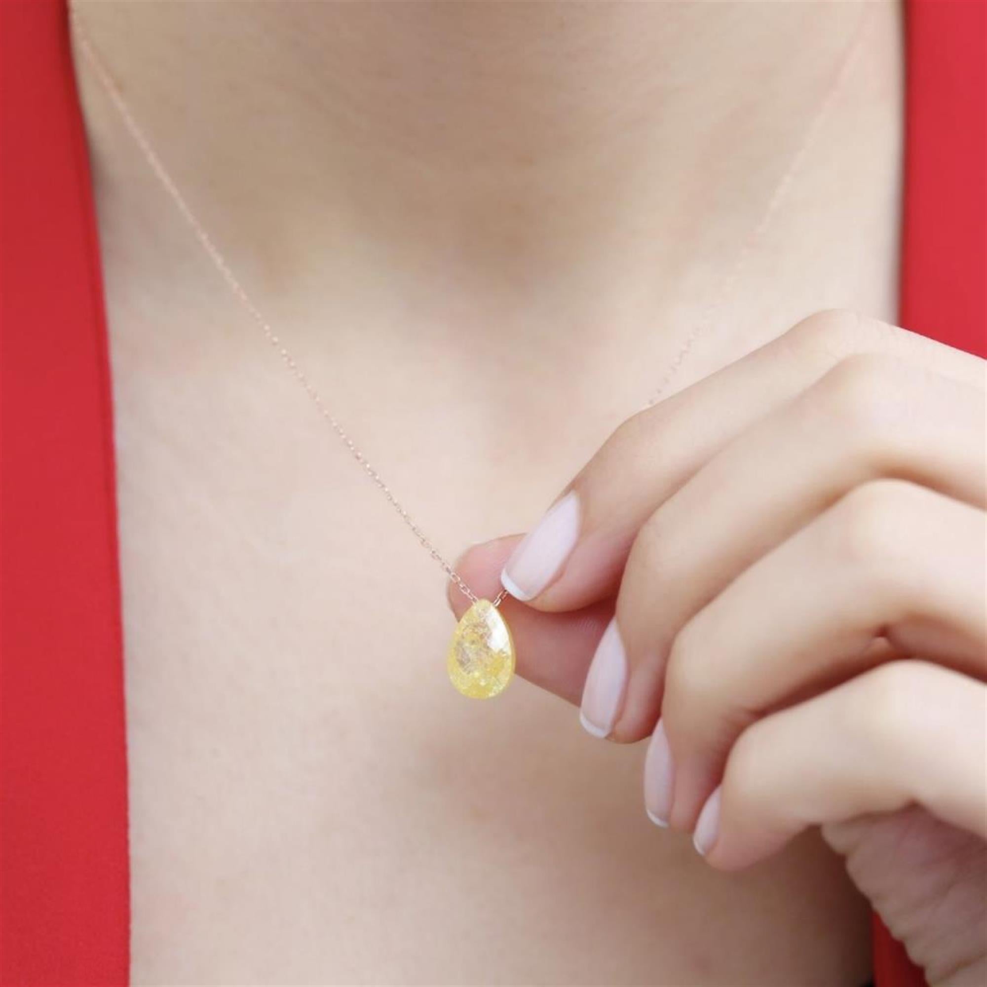 November Birthstone Rose Gold Necklace