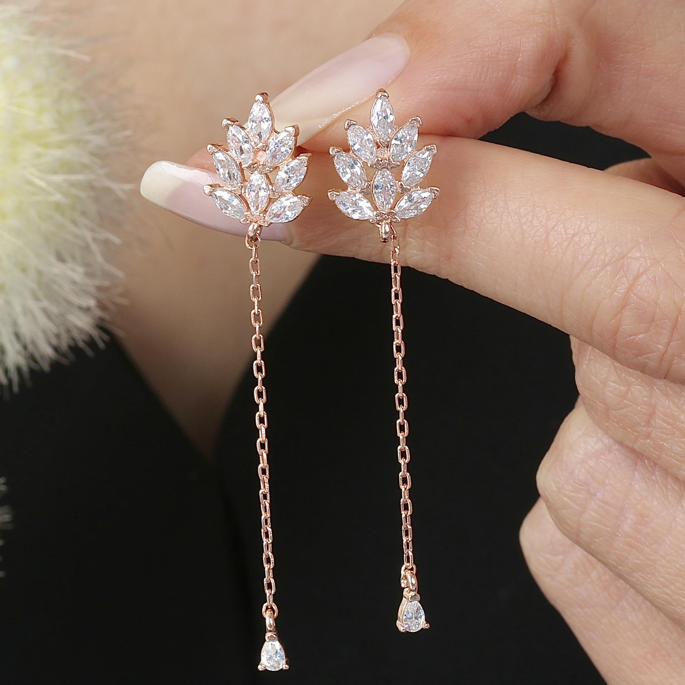 Shuttle Badge Trend Rose Gold Plated Earrings