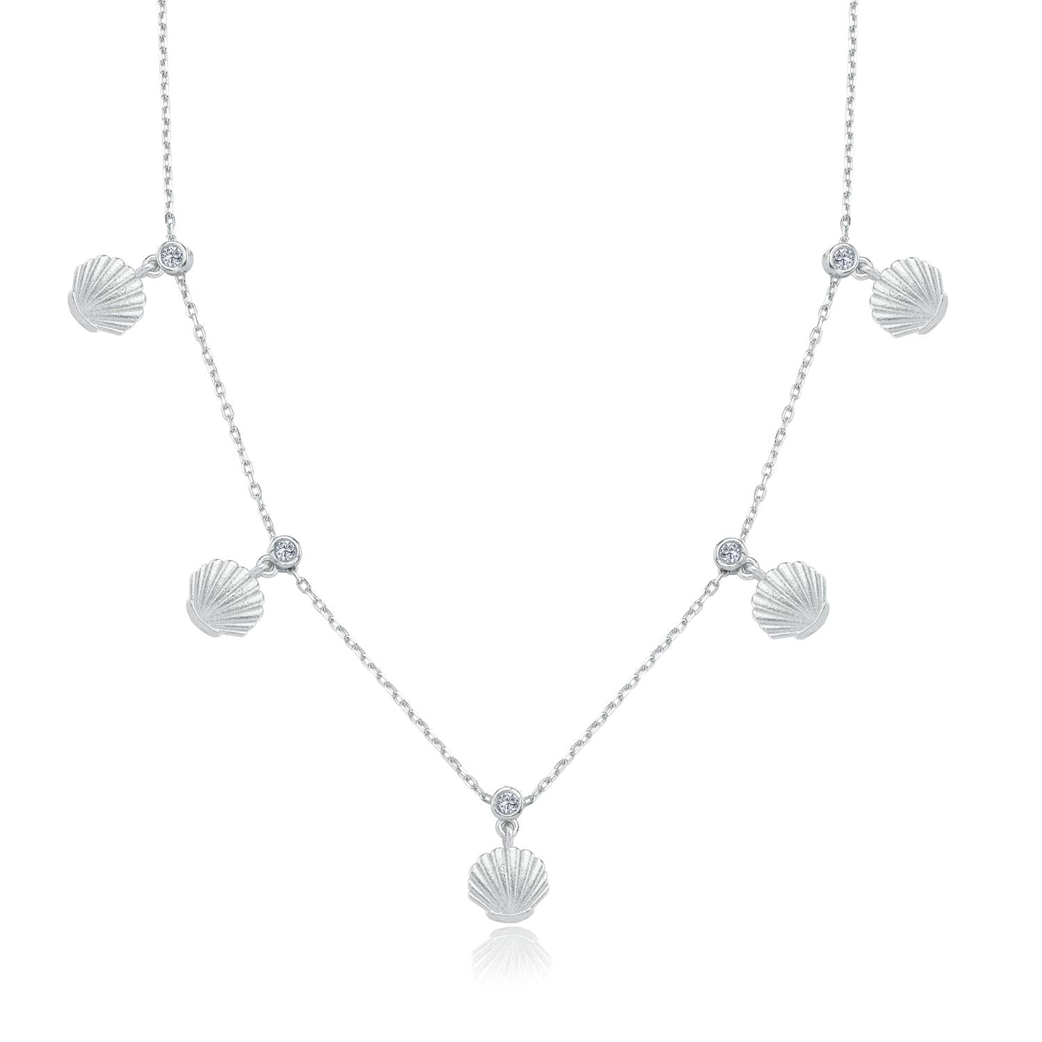 Sparkling Oysters Lucky Silver Choker Necklace