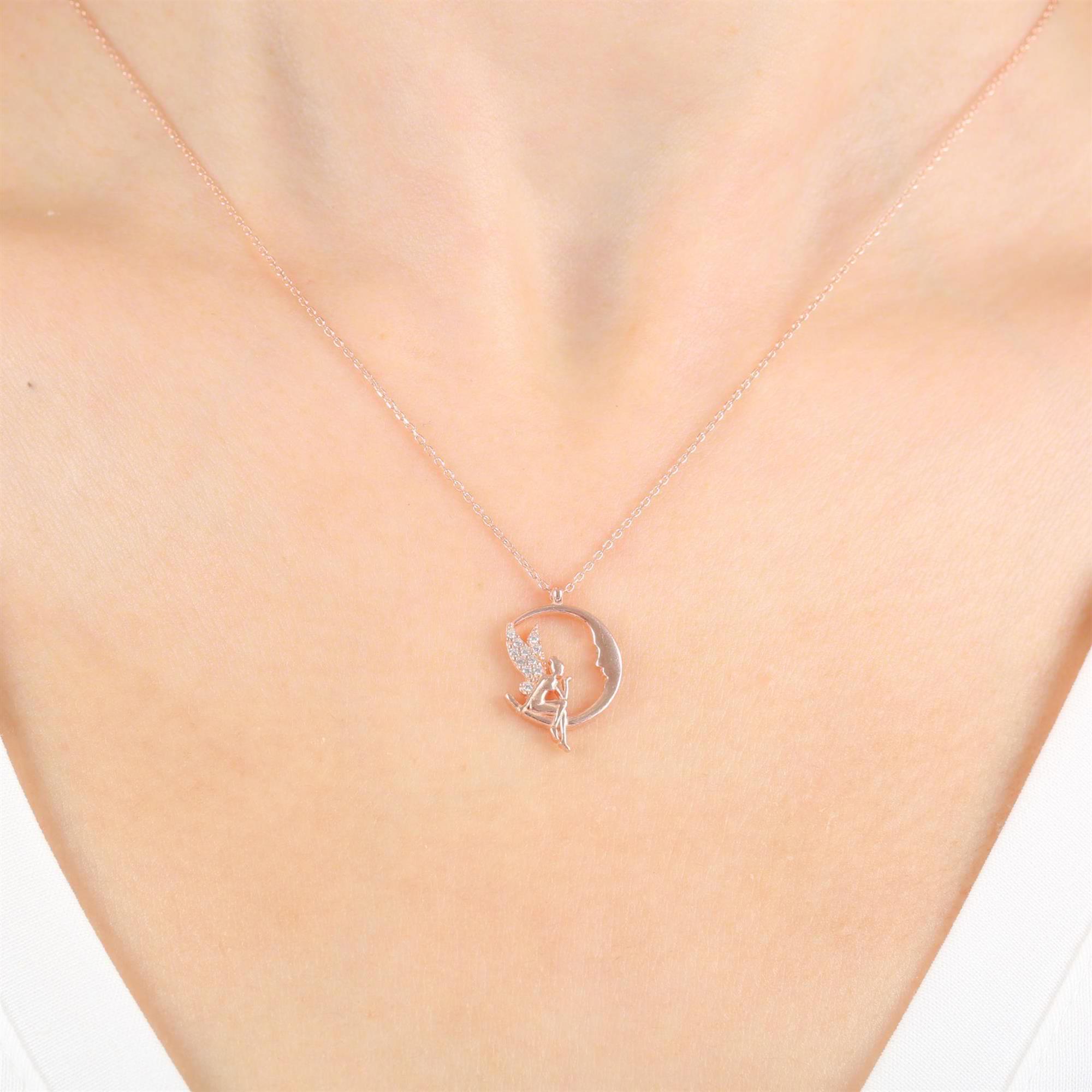 Dainty Fairy Dream Crescent Rose Gold Necklace