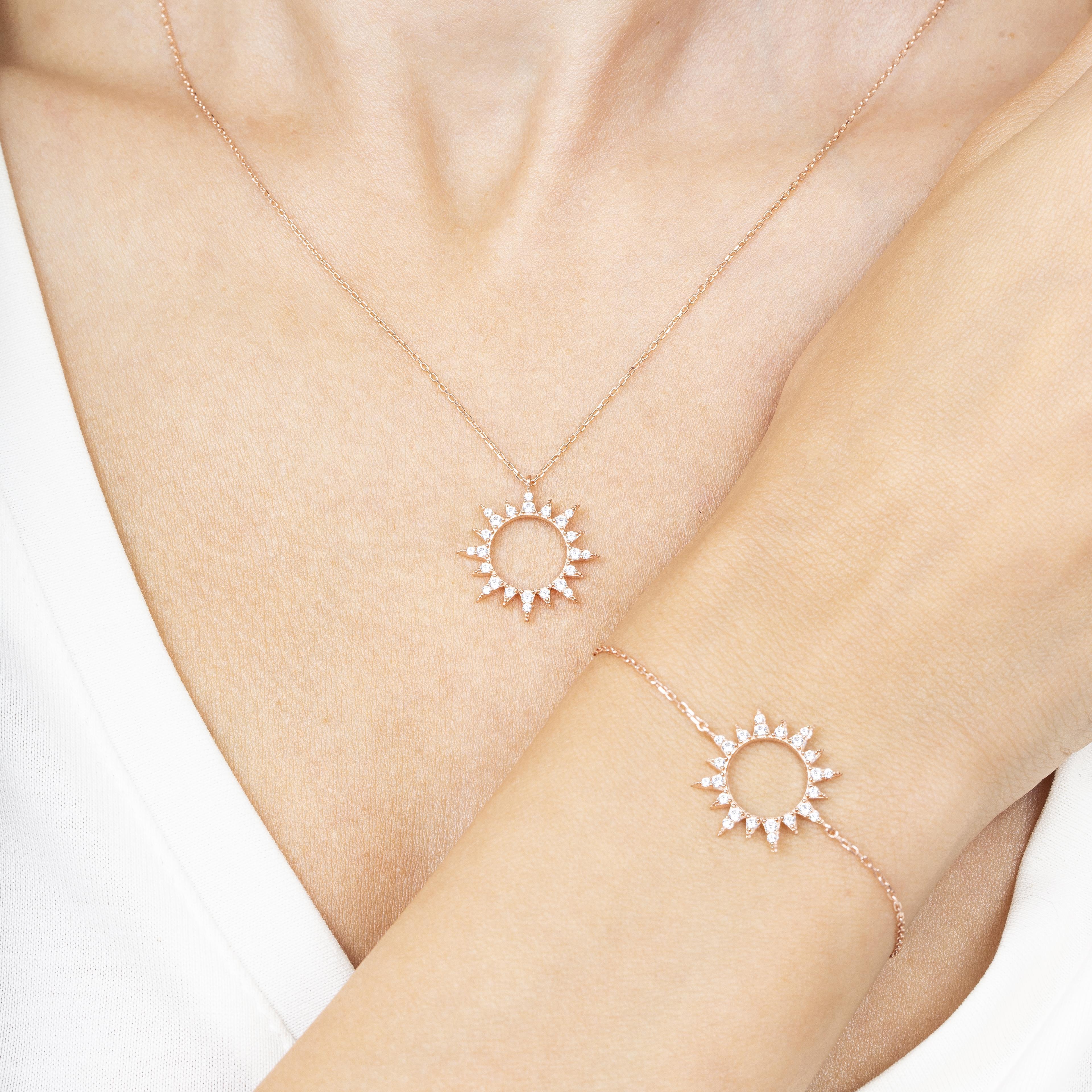 Diamond Setting Sun Rose Gold Duo Set