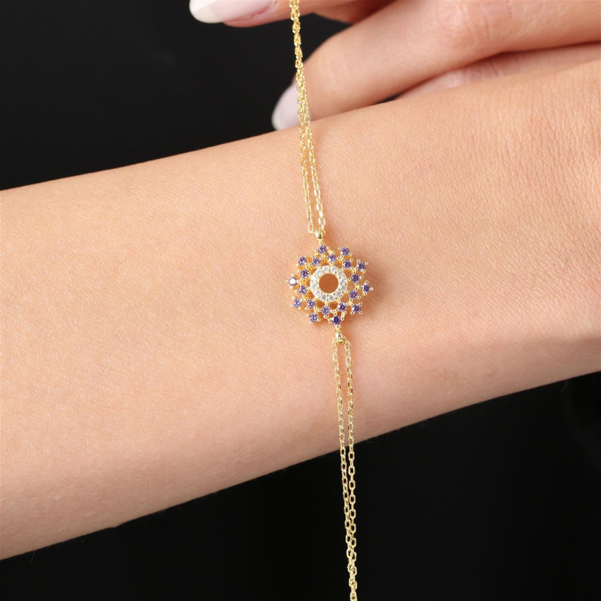 Diamond Sparkle Universe Gold Plated Bracelet