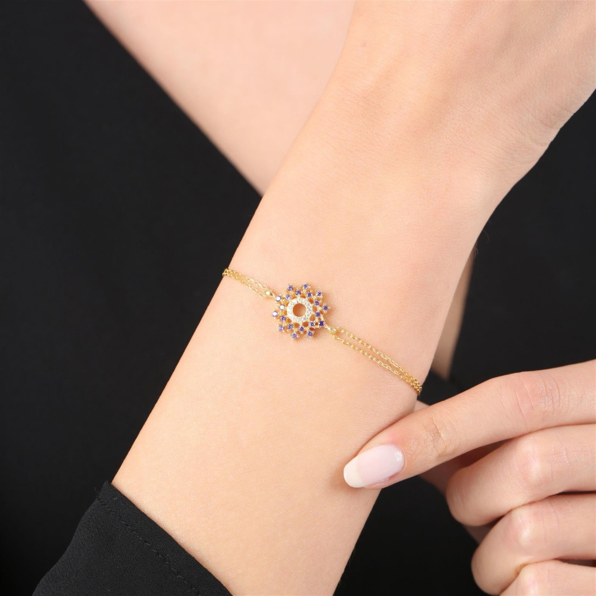 Diamond Sparkle Universe Gold Plated Bracelet
