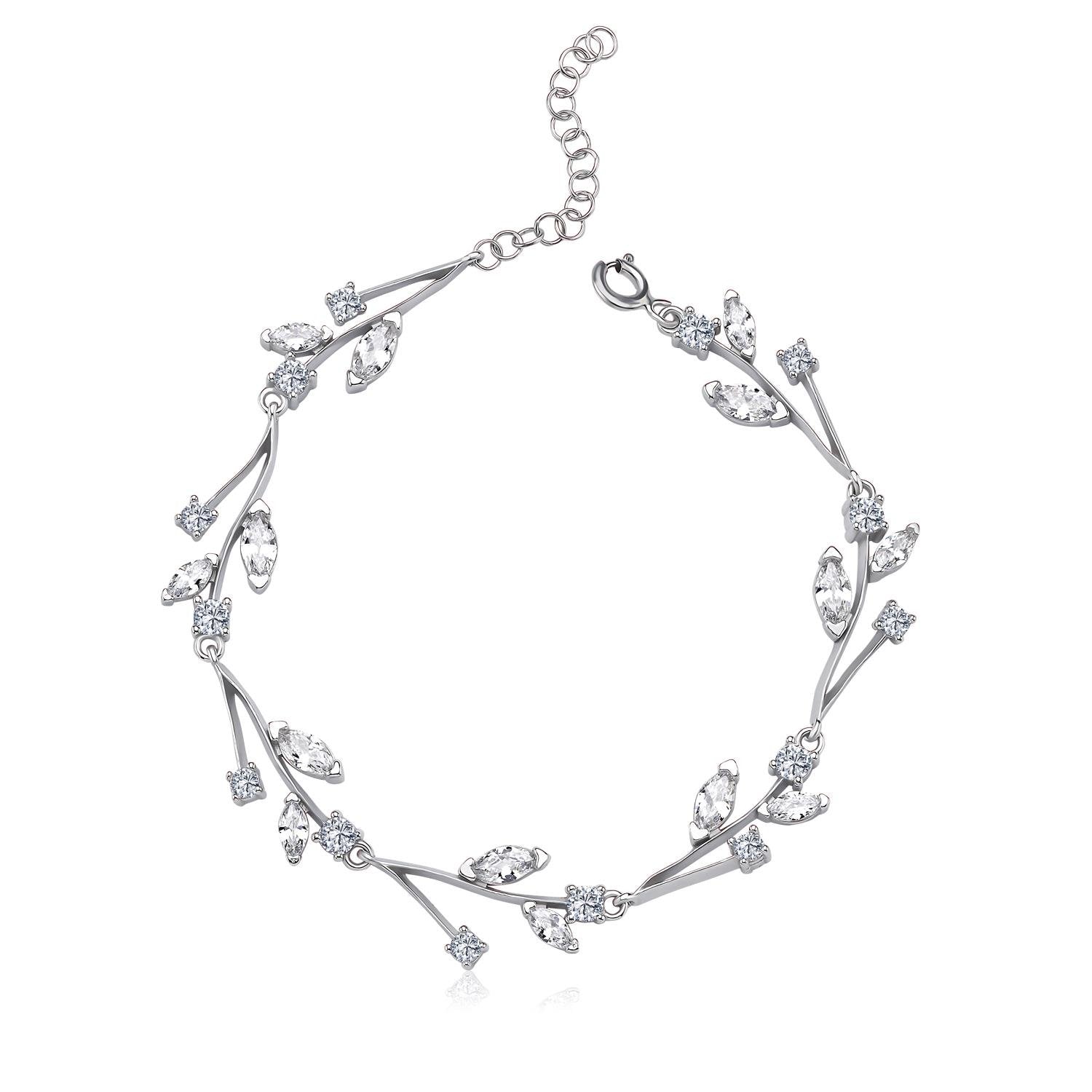 Diamond Love Silver Bouquet Tennis Waterway Set
