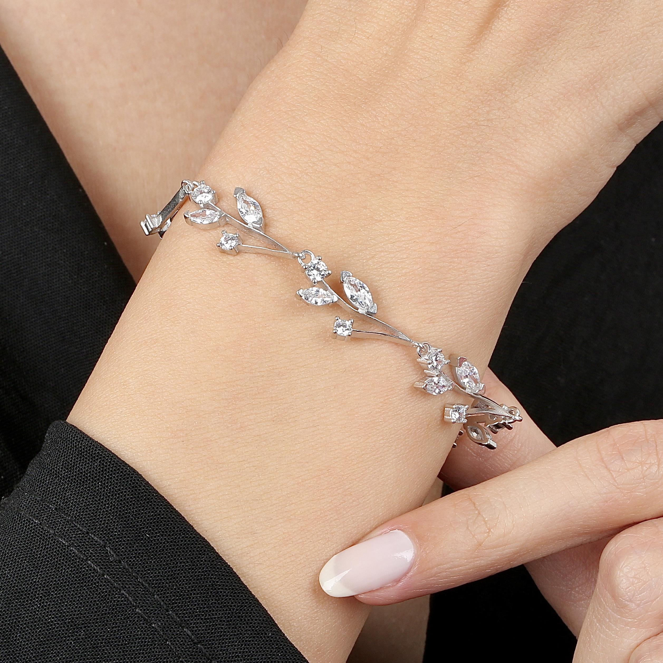 Diamond Love Silver Bouquet Tennis Waterway Set
