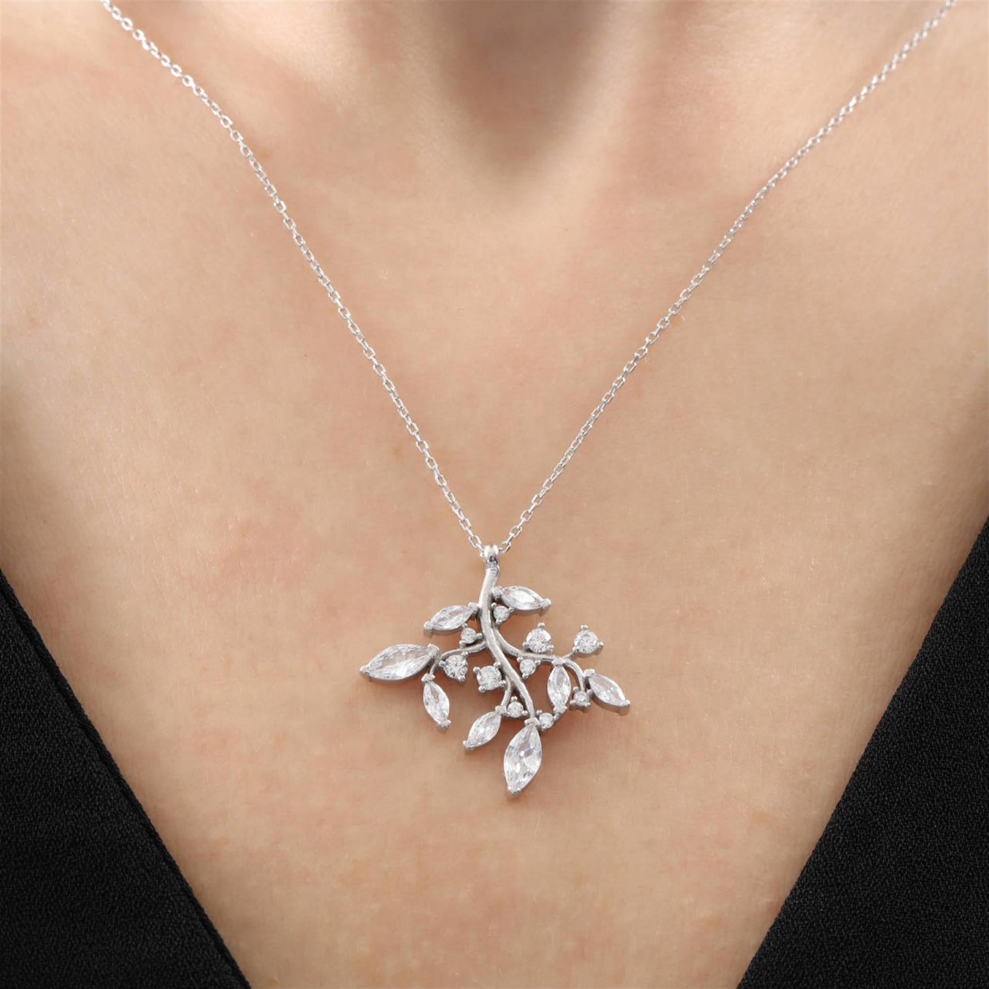 Diamond Sparkling Tree of Life Necklace