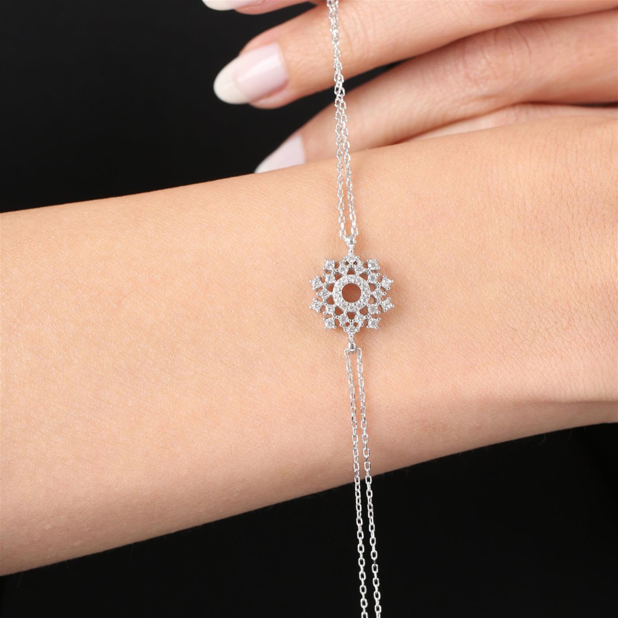 Diamond Sparkle Universe Silver Bracelet