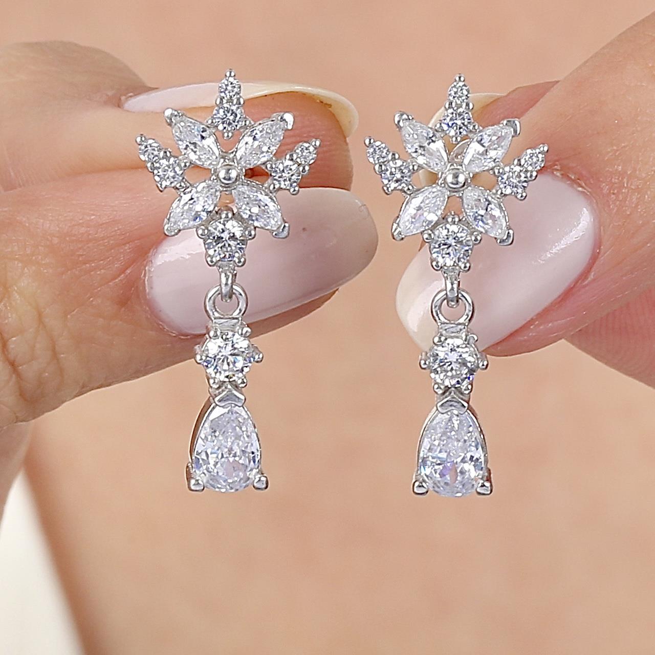Diamond Setting Sun of Happiness Silver Three-Piece Set