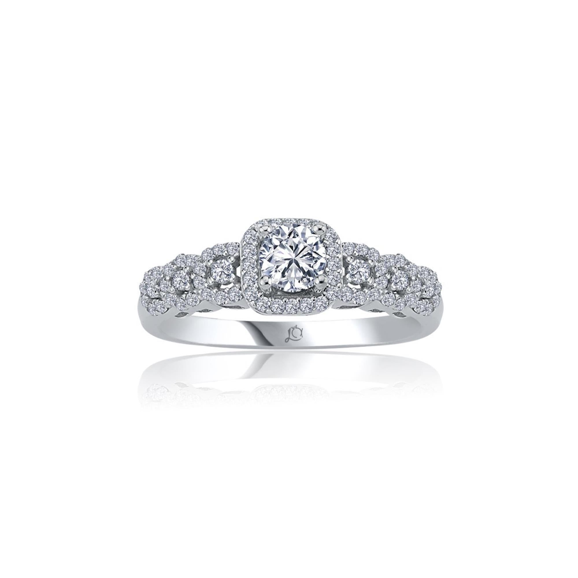 Diamond Twin Halo Solitaire Ring