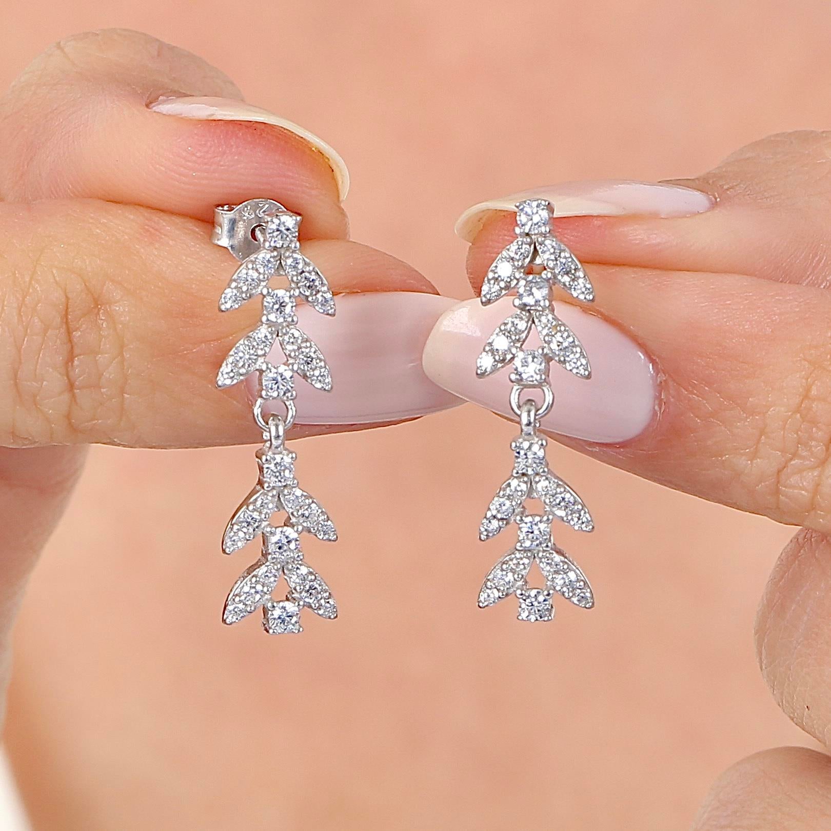 Diamond Setting Elegance Sparkle Silver Triple Set