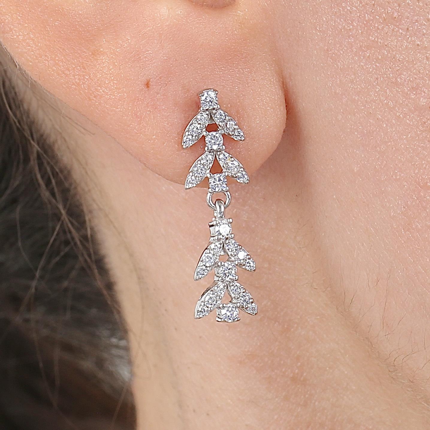 Diamond Setting Elegance Sparkle Silver Triple Set