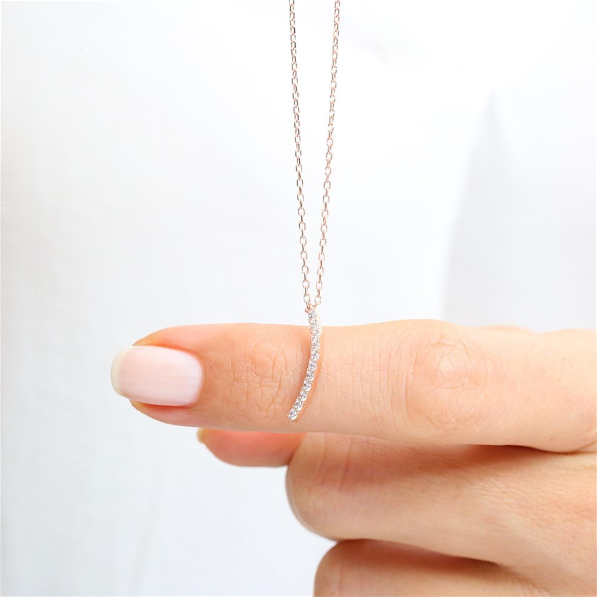 Diamond Elegant Wave Inspired Rose Gold Jewelry Set