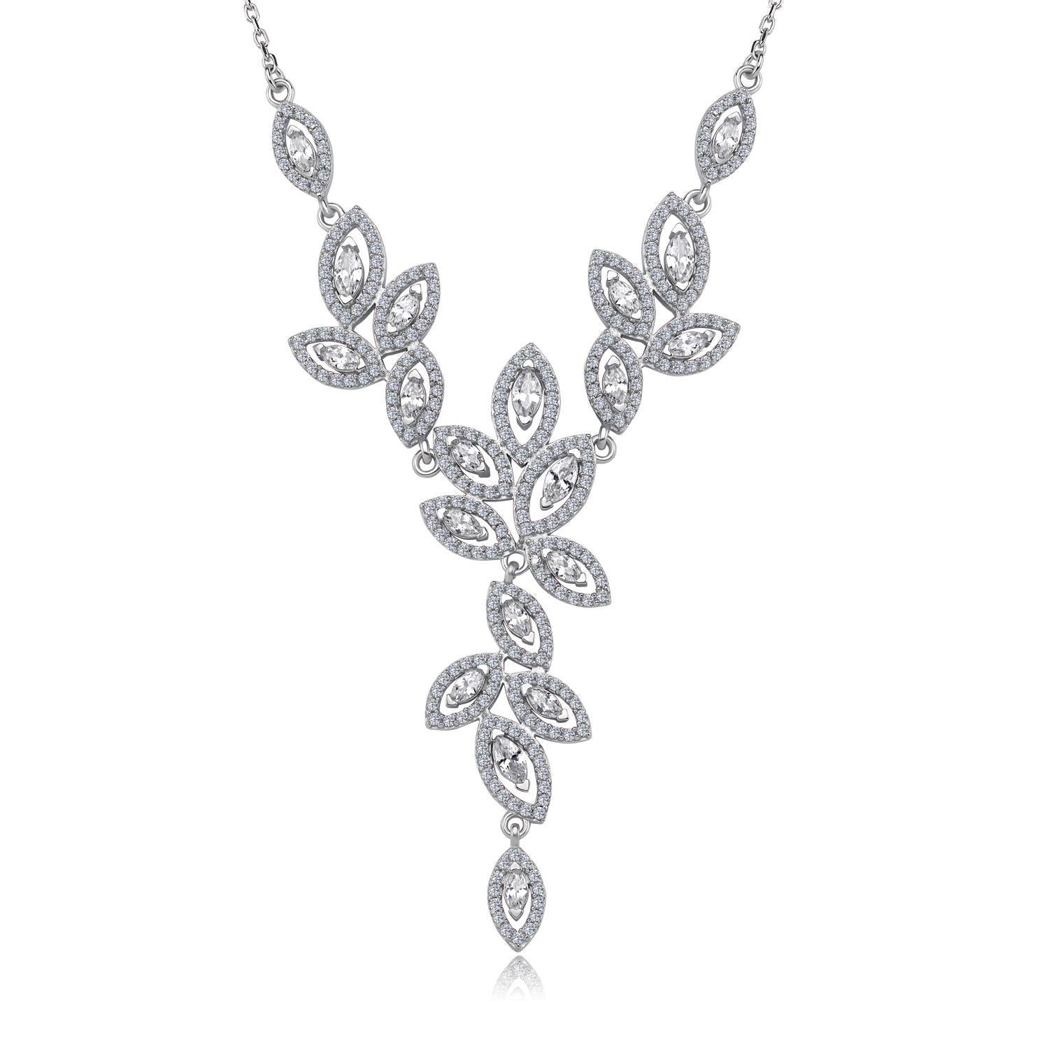 Diamond Setting Elegant Silver First Dance Waterway Set