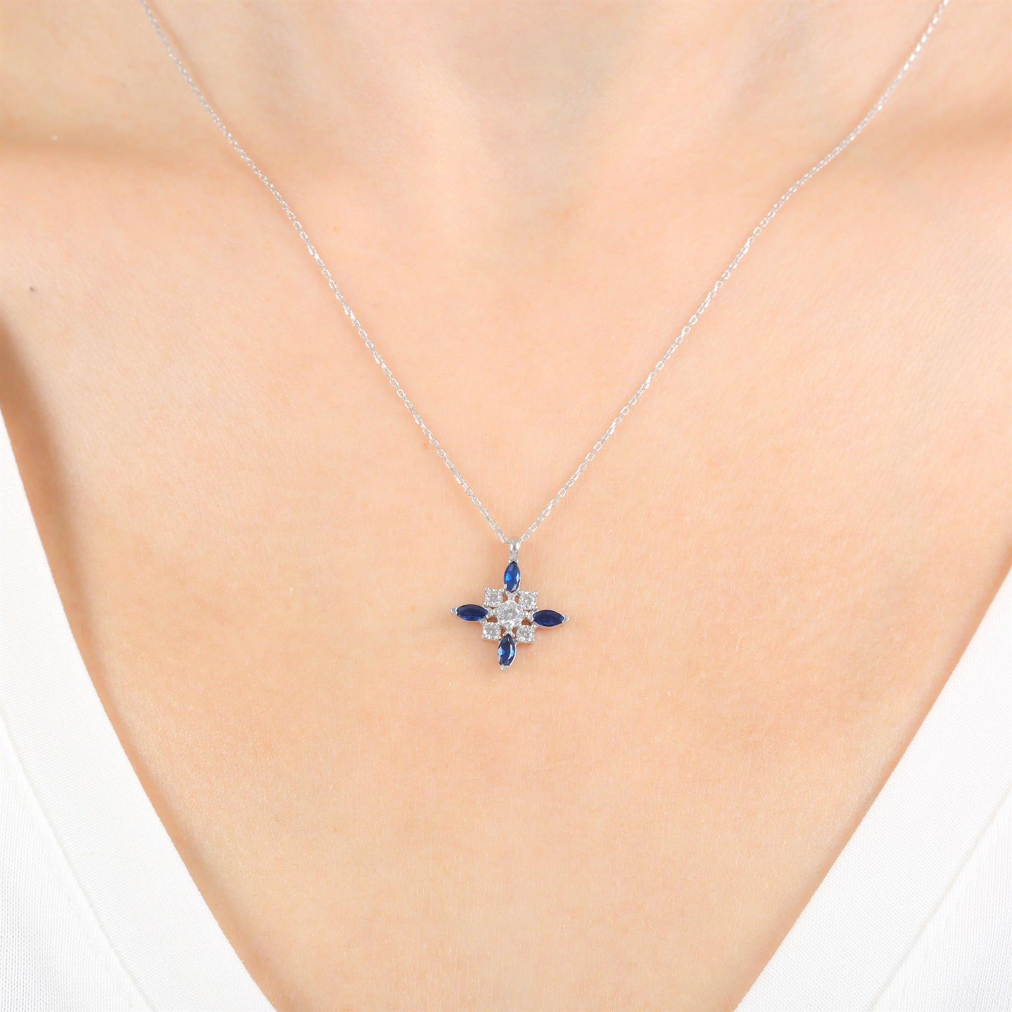 Sapphire Star Silver Necklace